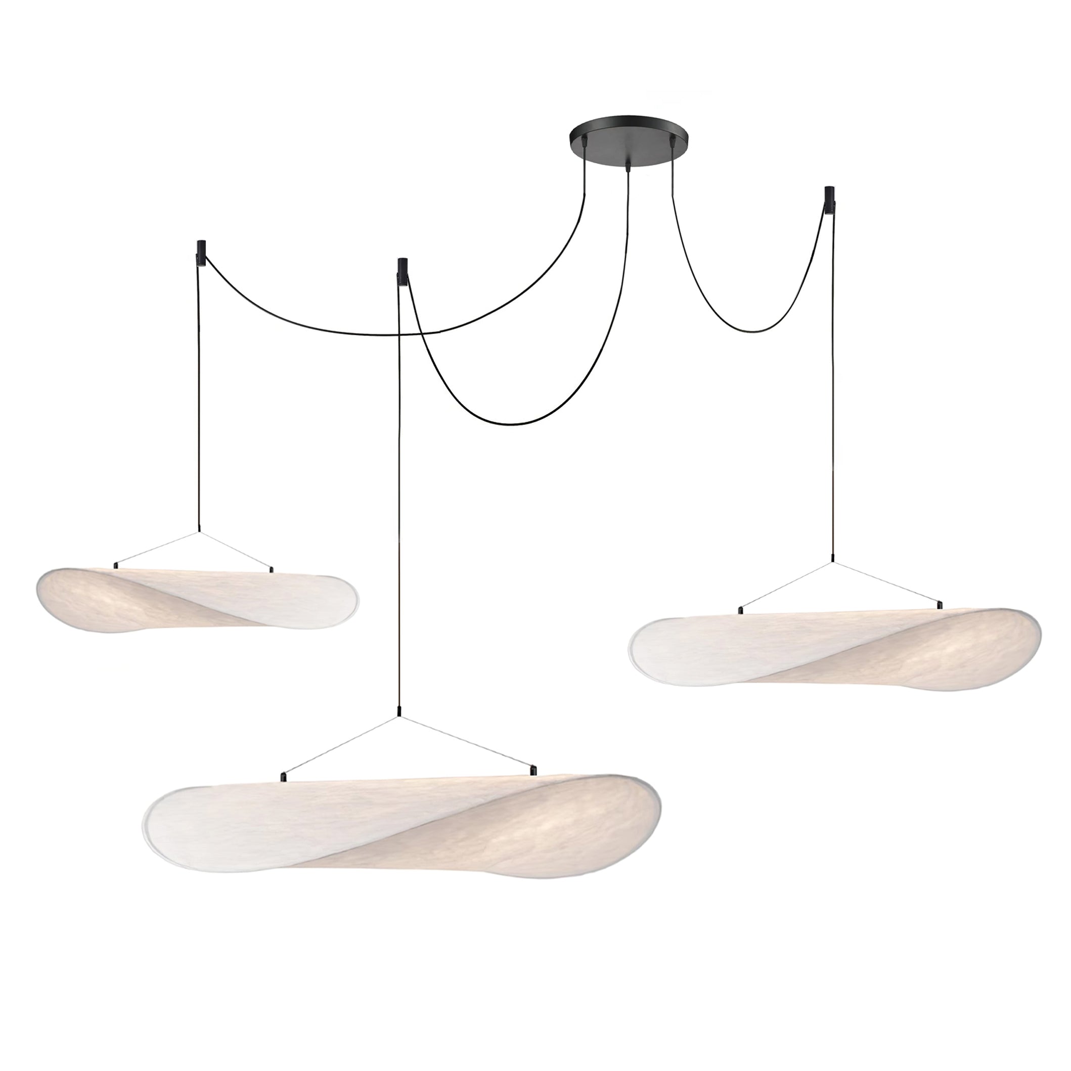 Vela Minimalist Silk Pendant Light-Neutral Decor