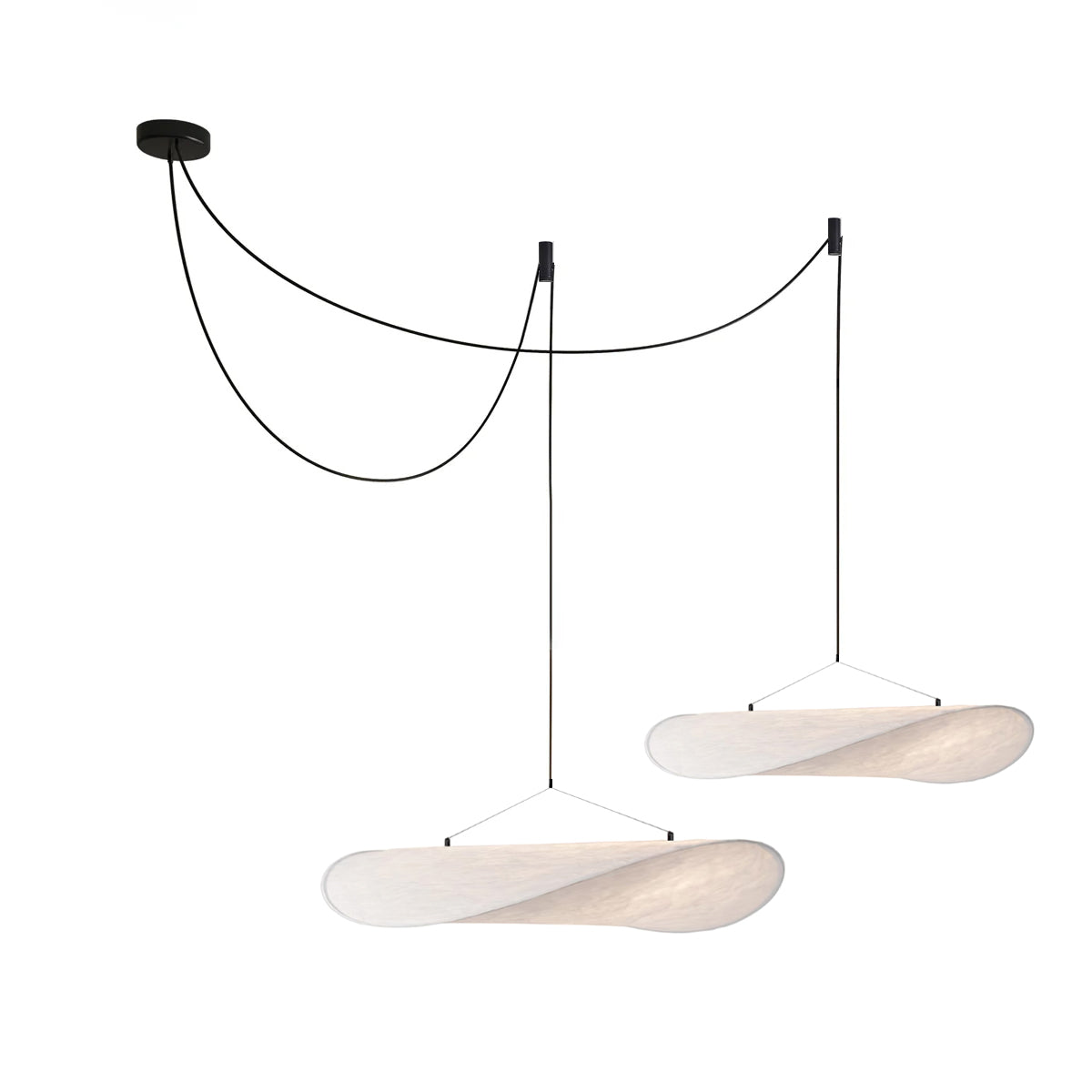 Vela Minimalist Silk Pendant Light-Neutral Decor