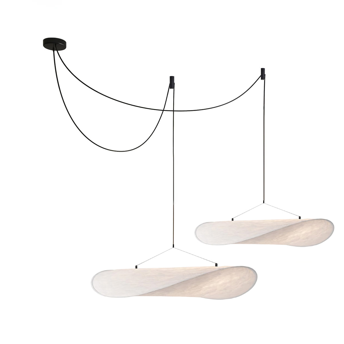 Vela Minimalist Silk Pendant Light-Neutral Decor