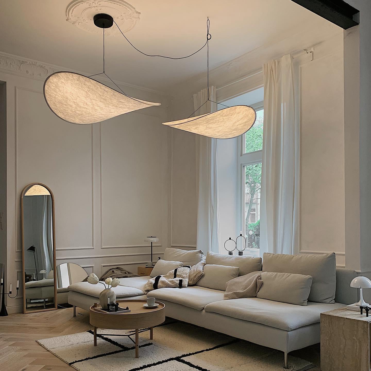 Twist Pendant Contemporary Swag Light-Neutral Decor