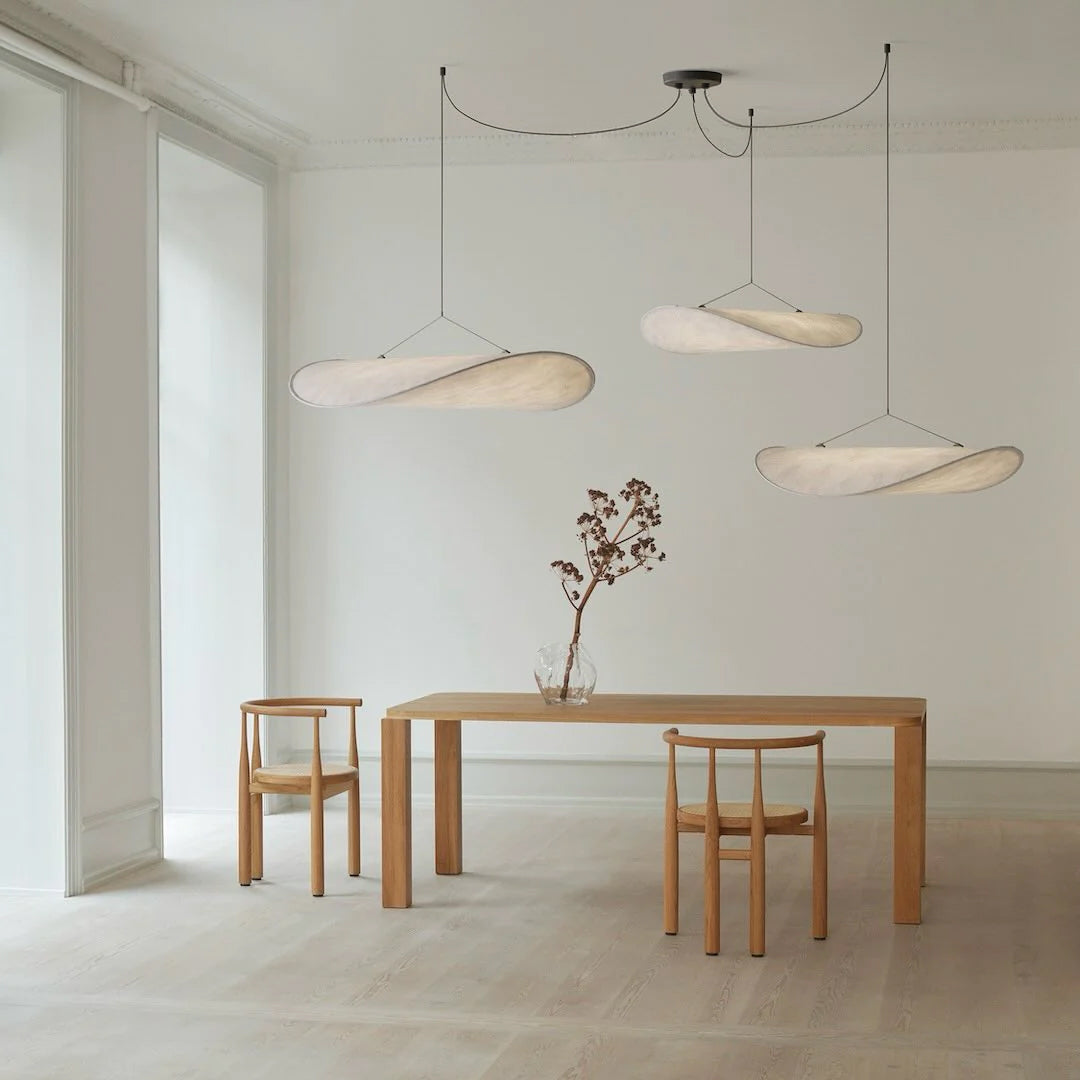 Larenol Paper & Glass Fiber Pendant Lamp-Neutral Decor