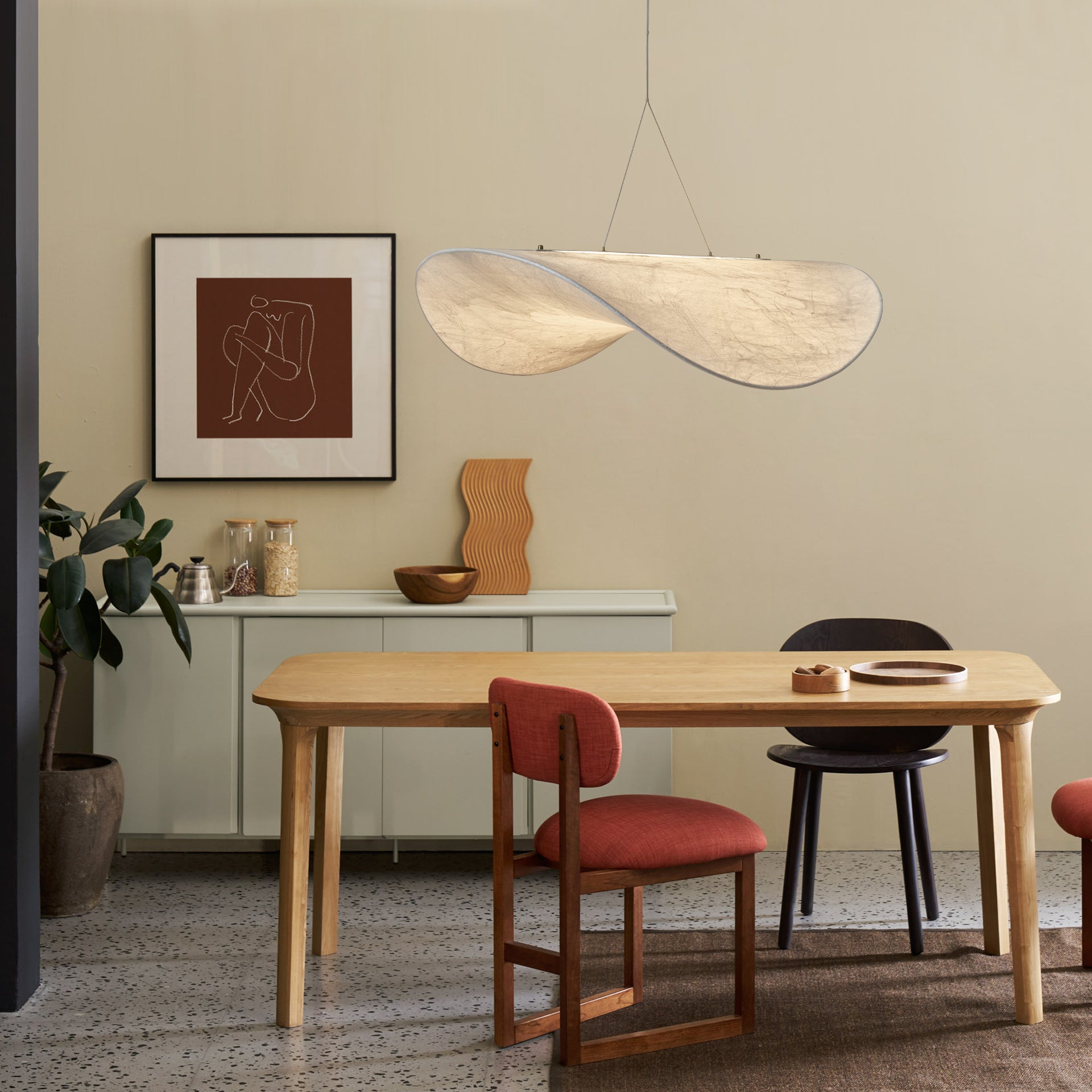 Marenis Elegance Nordic Silk Pendant Light-Neutral Decor