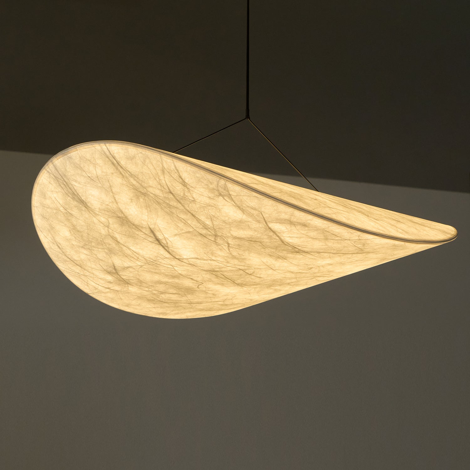 Vela Minimalist Silk Pendant Light-Neutral Decor