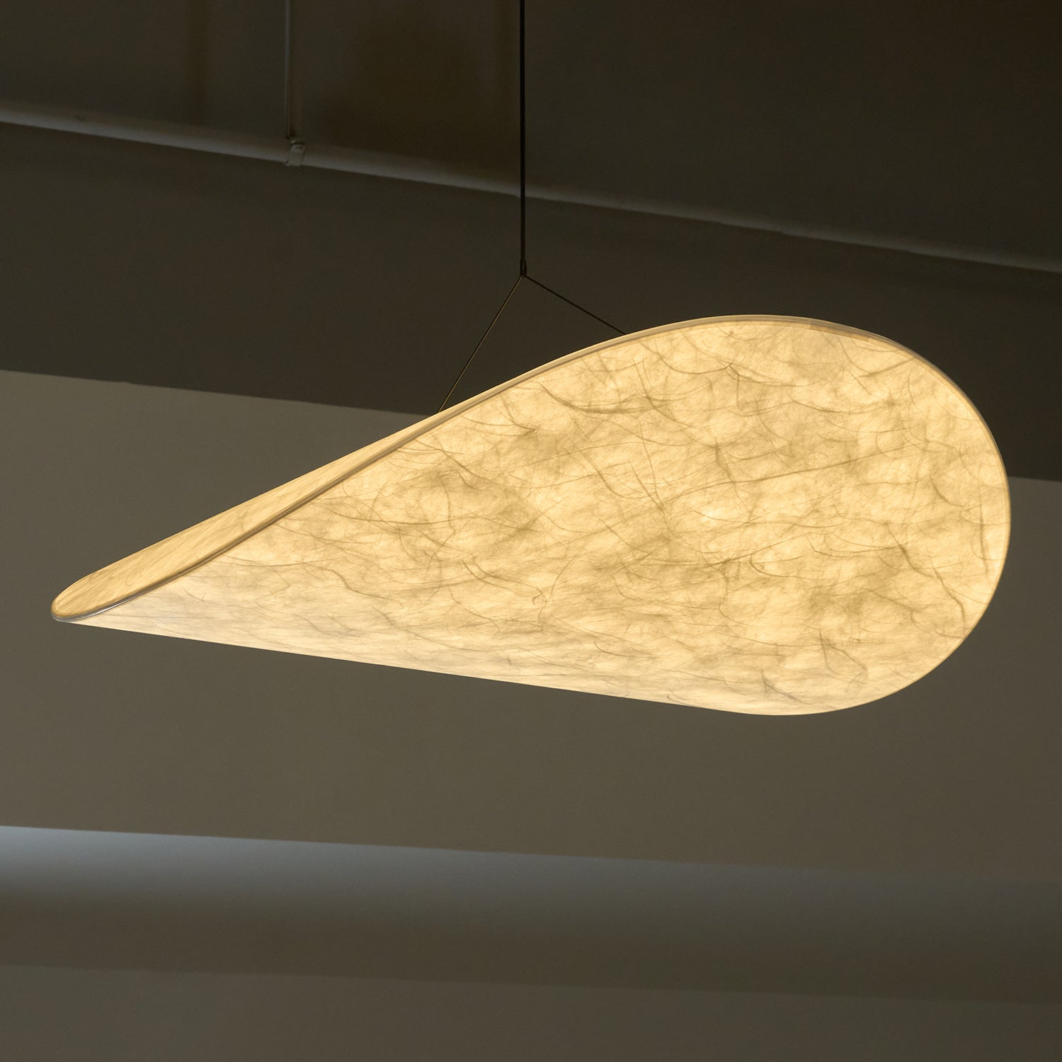 Vela Minimalist Silk Pendant Light-Neutral Decor