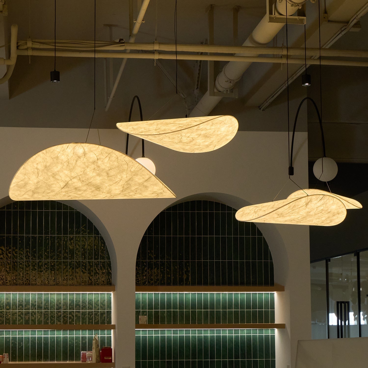 Vela Minimalist Silk Pendant Light-Neutral Decor