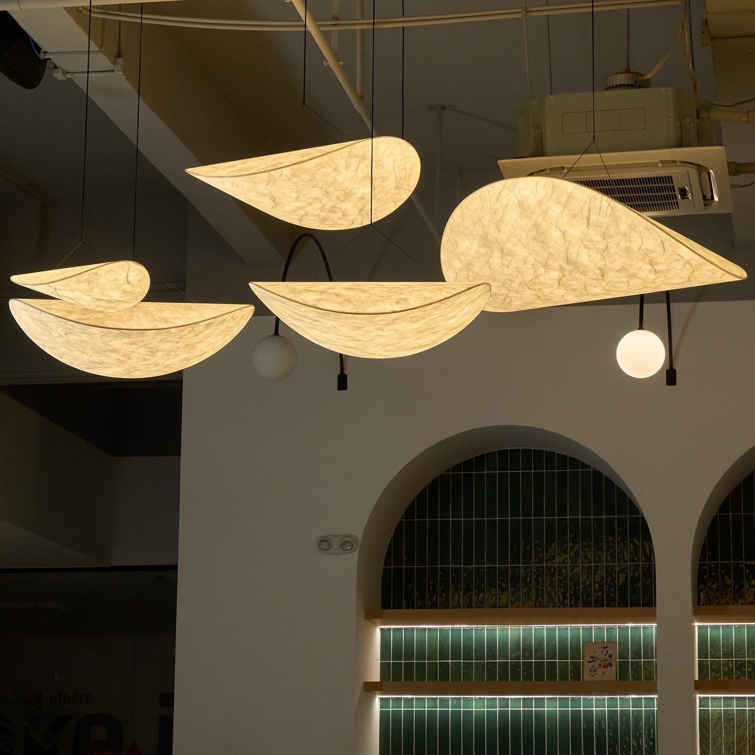 Vela Minimalist Silk Pendant Light-Neutral Decor