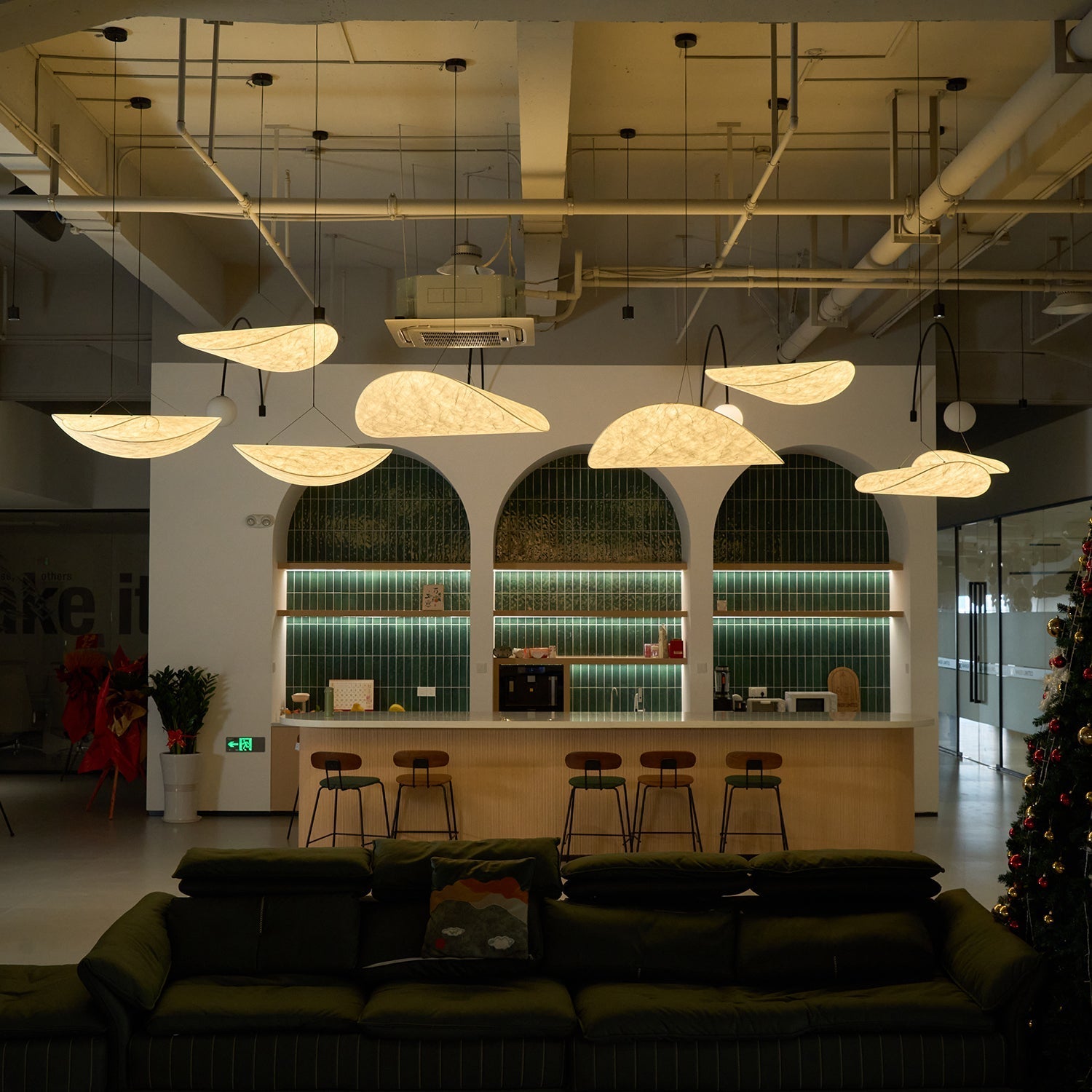 Vela Minimalist Silk Pendant Light-Neutral Decor