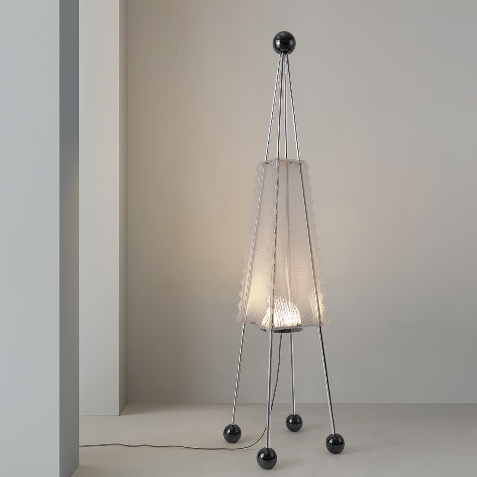 Tetra Industrial Acrylic Floor Lamp-Neutral Decor