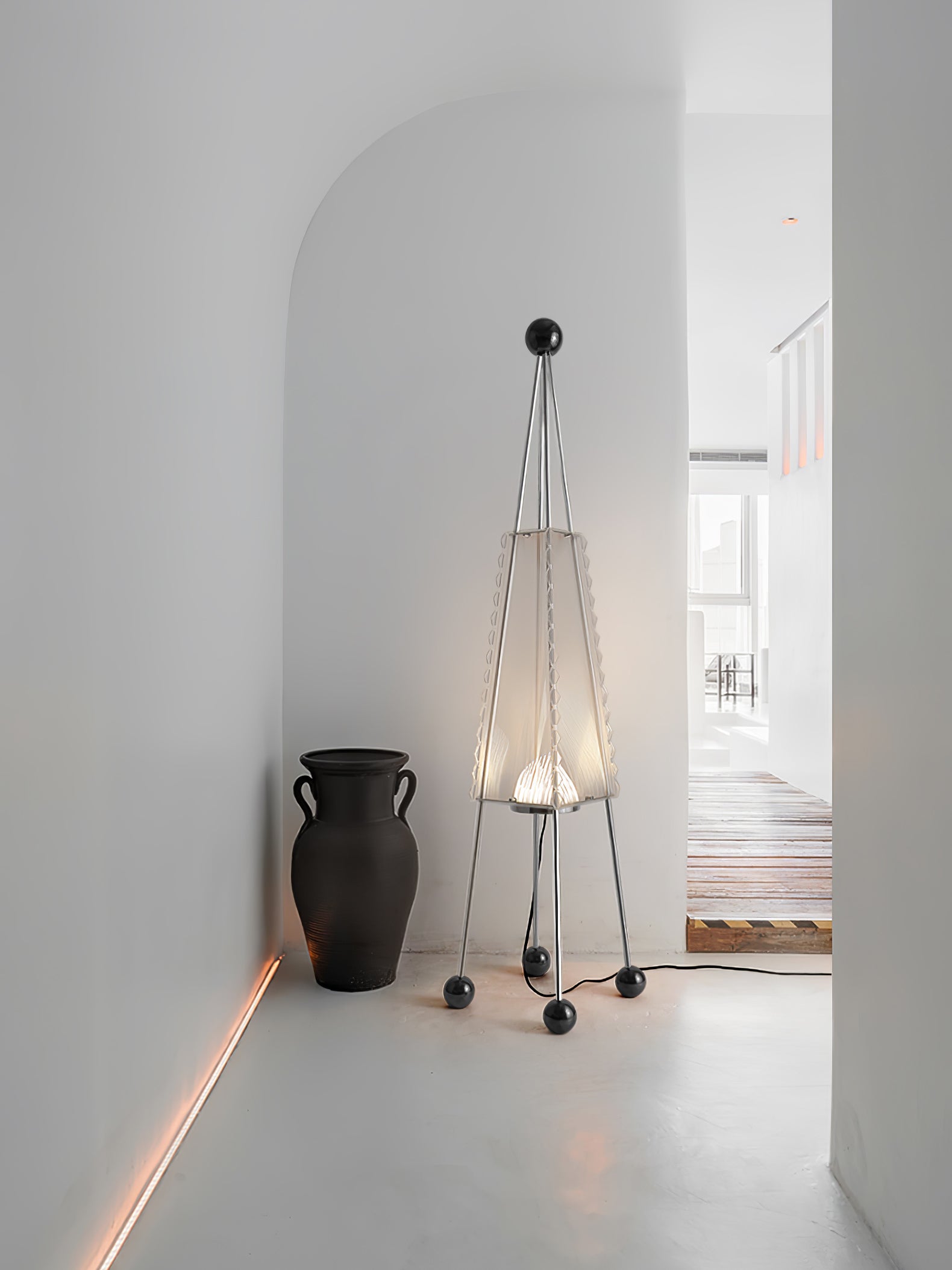 Tetra Industrial Acrylic Floor Lamp-Neutral Decor