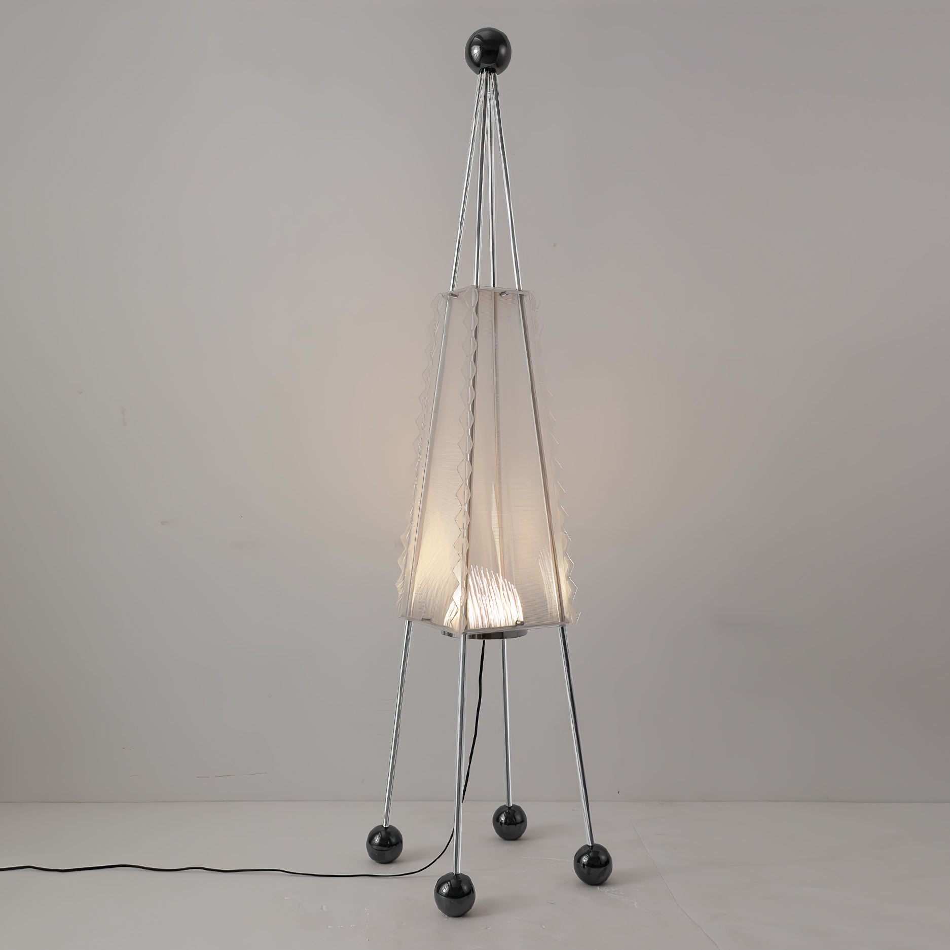 Tetra Industrial Acrylic Floor Lamp-Neutral Decor