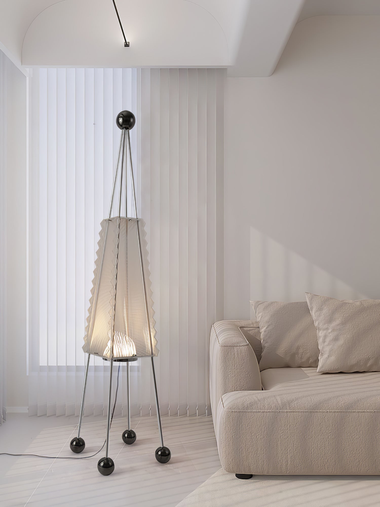Tetra Industrial Acrylic Floor Lamp-Neutral Decor