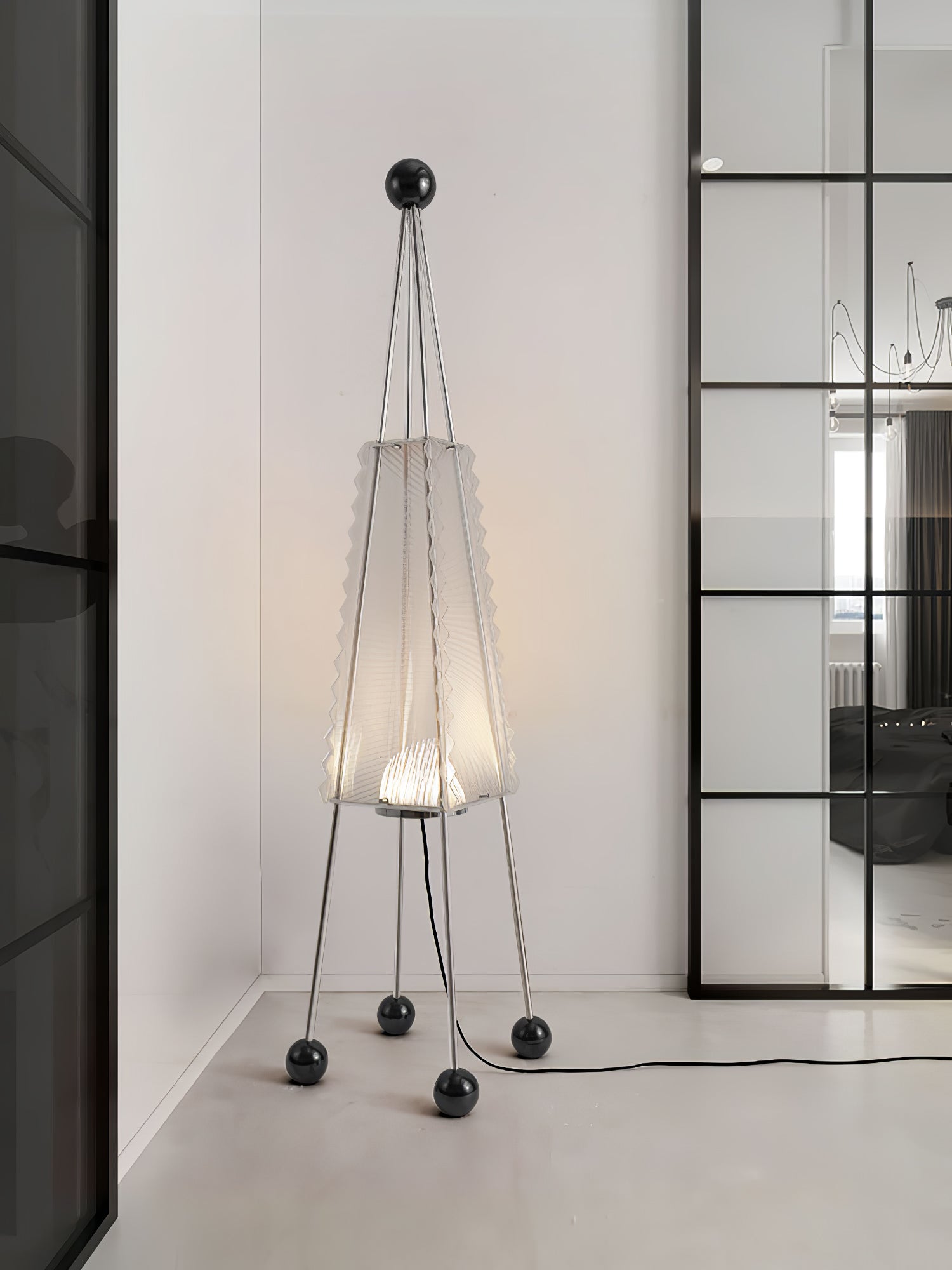 Tetra Industrial Acrylic Floor Lamp-Neutral Decor