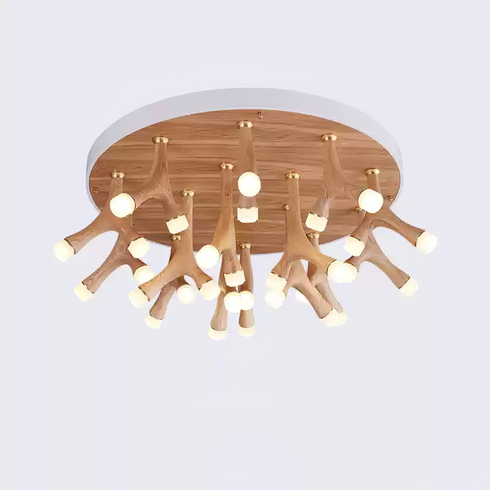 Vilorion Nature-Inspired Wood Ceiling Light-Neutral Decor
