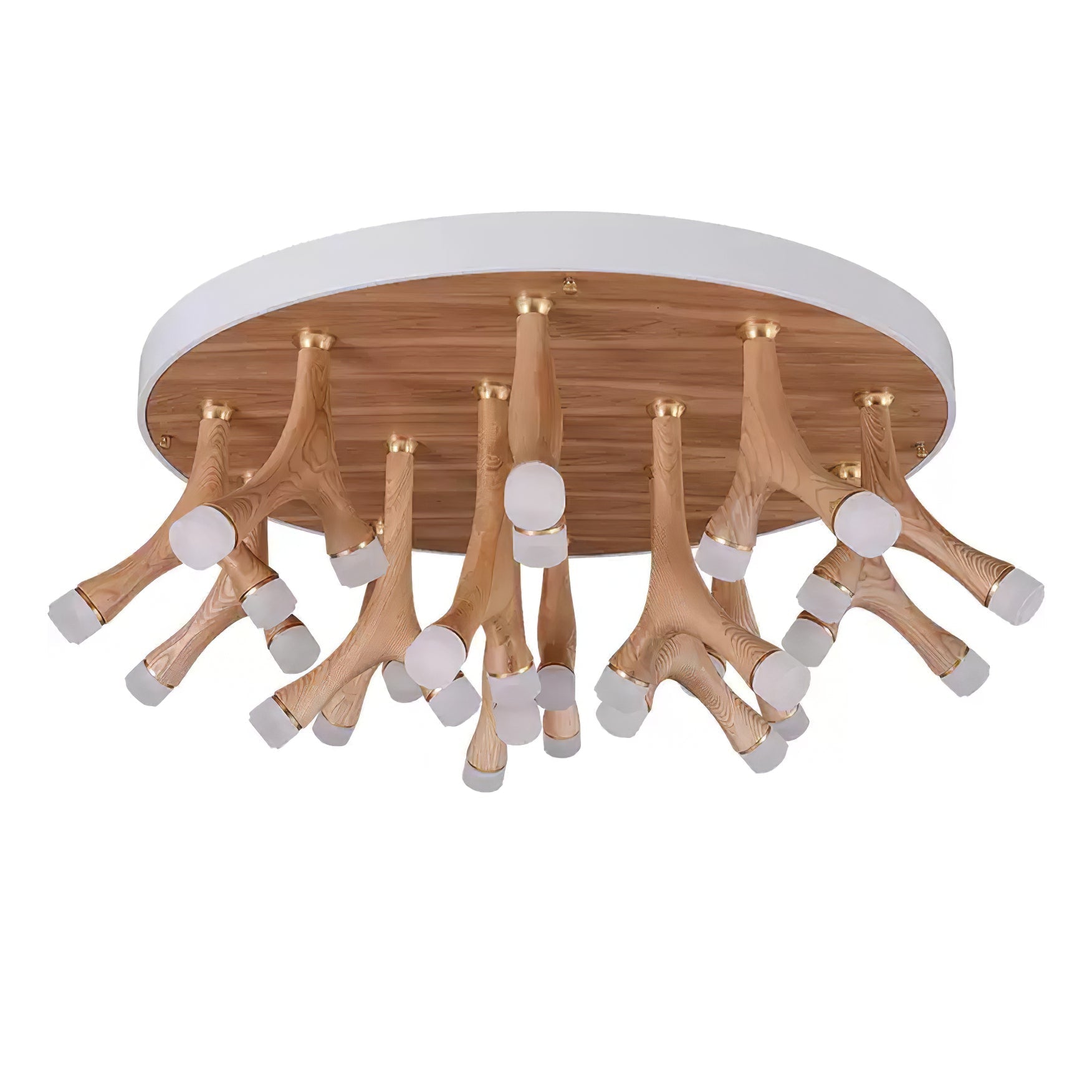 Vilorion Nature-Inspired Wood Ceiling Light-Neutral Decor