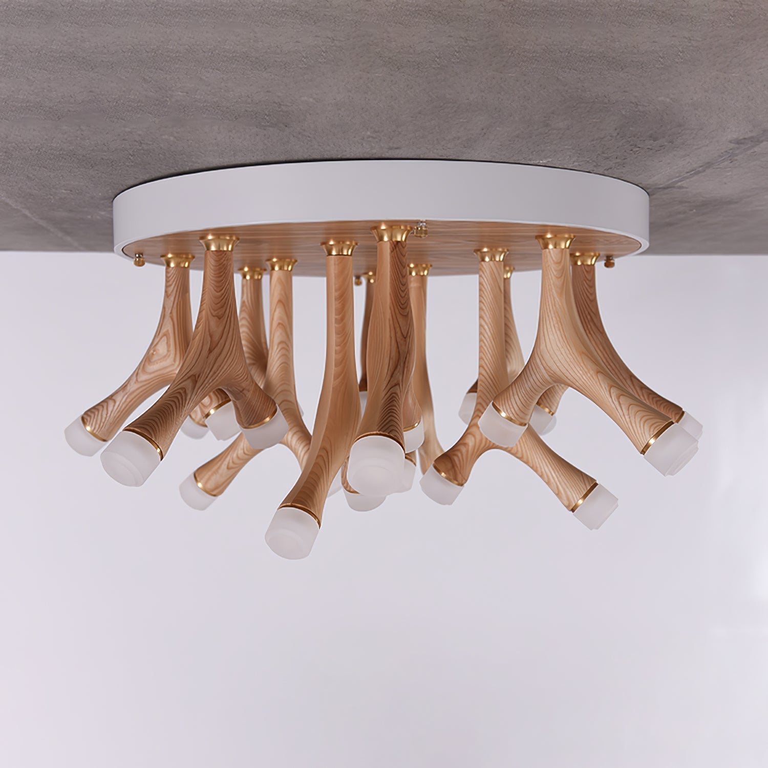 Vilorion Nature-Inspired Wood Ceiling Light-Neutral Decor