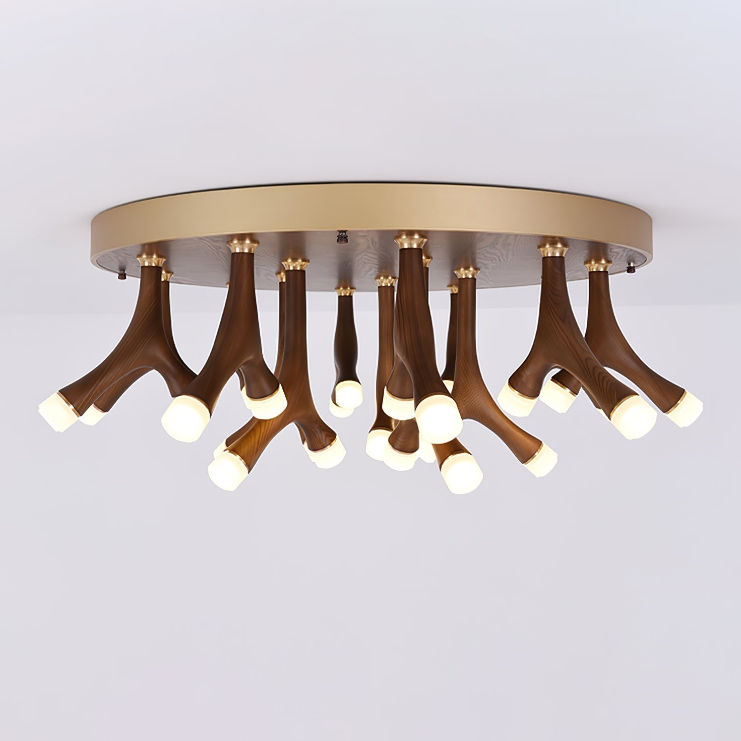 Vilorion Nature-Inspired Wood Ceiling Light-Neutral Decor