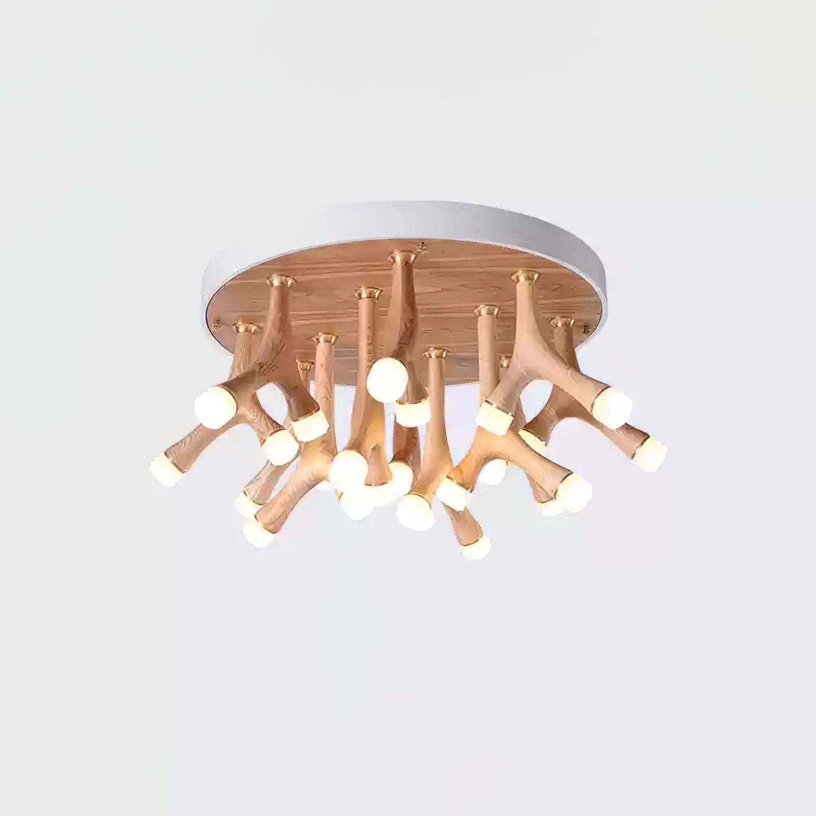 Vilorion Nature-Inspired Wood Ceiling Light-Neutral Decor