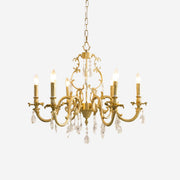 Elvion Classic Brass Crystal Chandelier