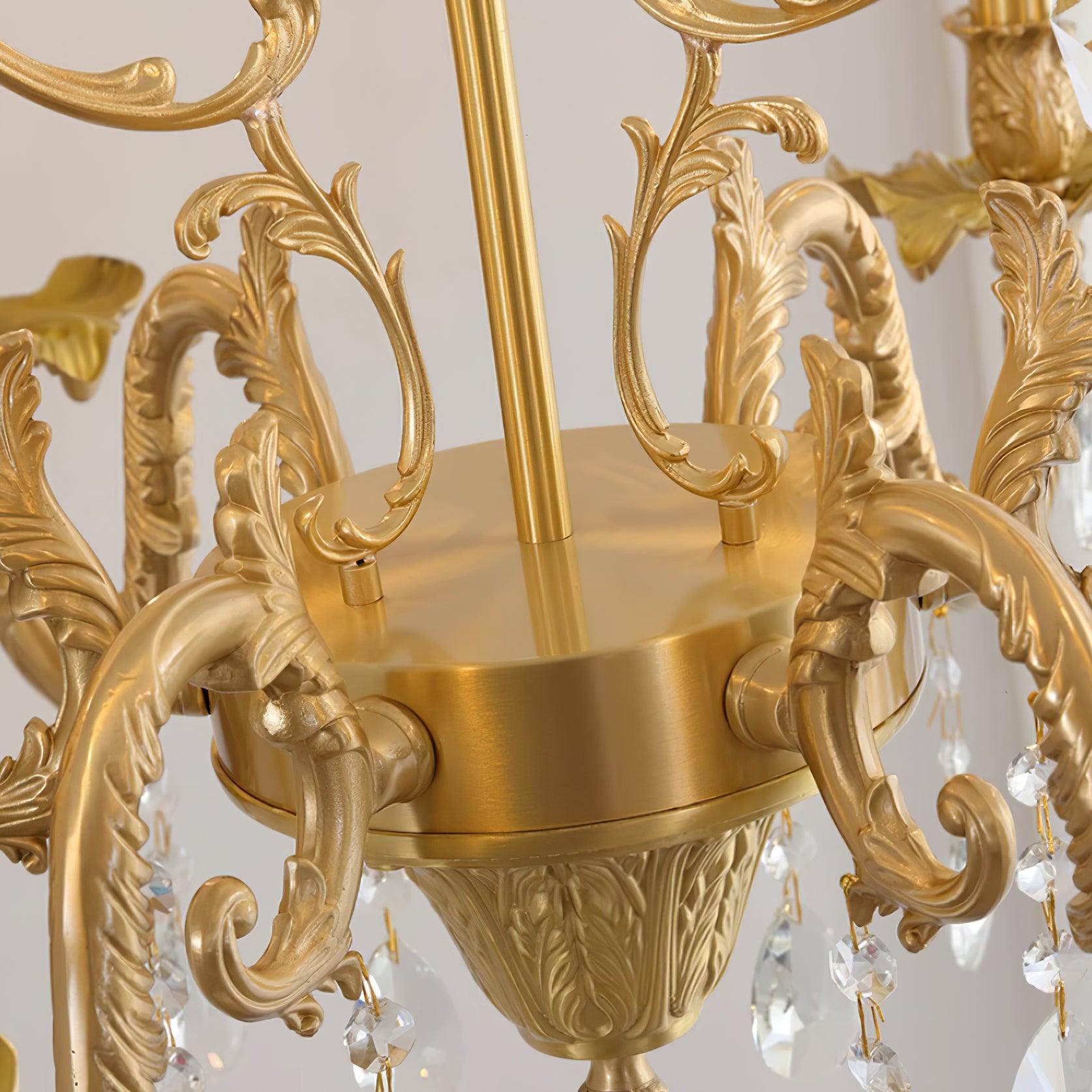 Elvion Classic Brass Crystal Chandelier