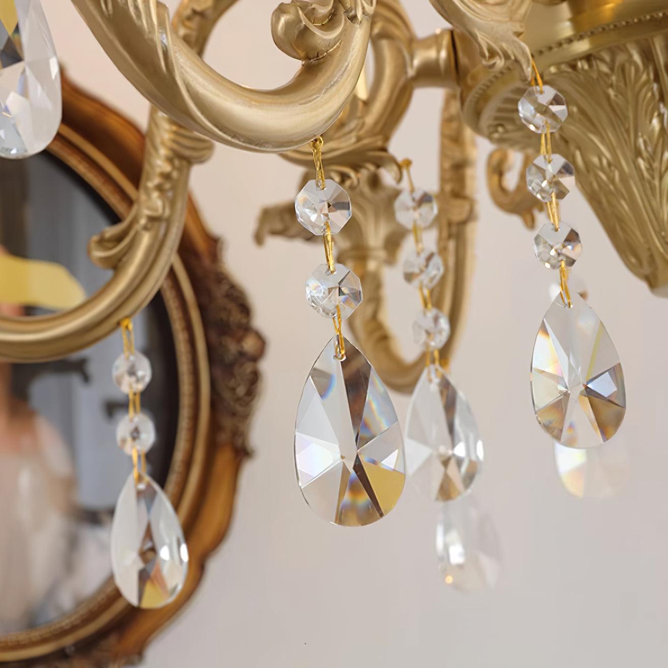 Elvion Classic Brass Crystal Chandelier