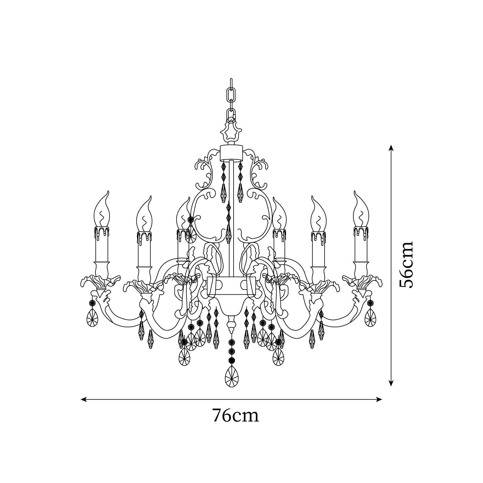 Elvion Classic Brass Crystal Chandelier