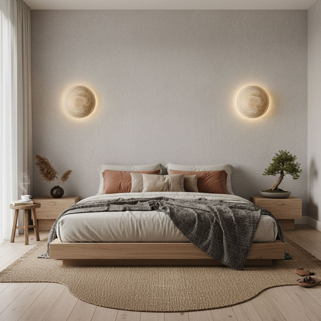 Terra Disc Sconce-Neutral Decor