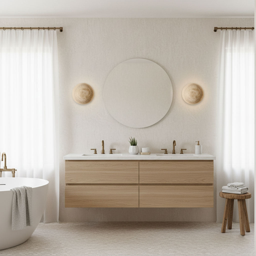Terra Disc Sconce-Neutral Decor