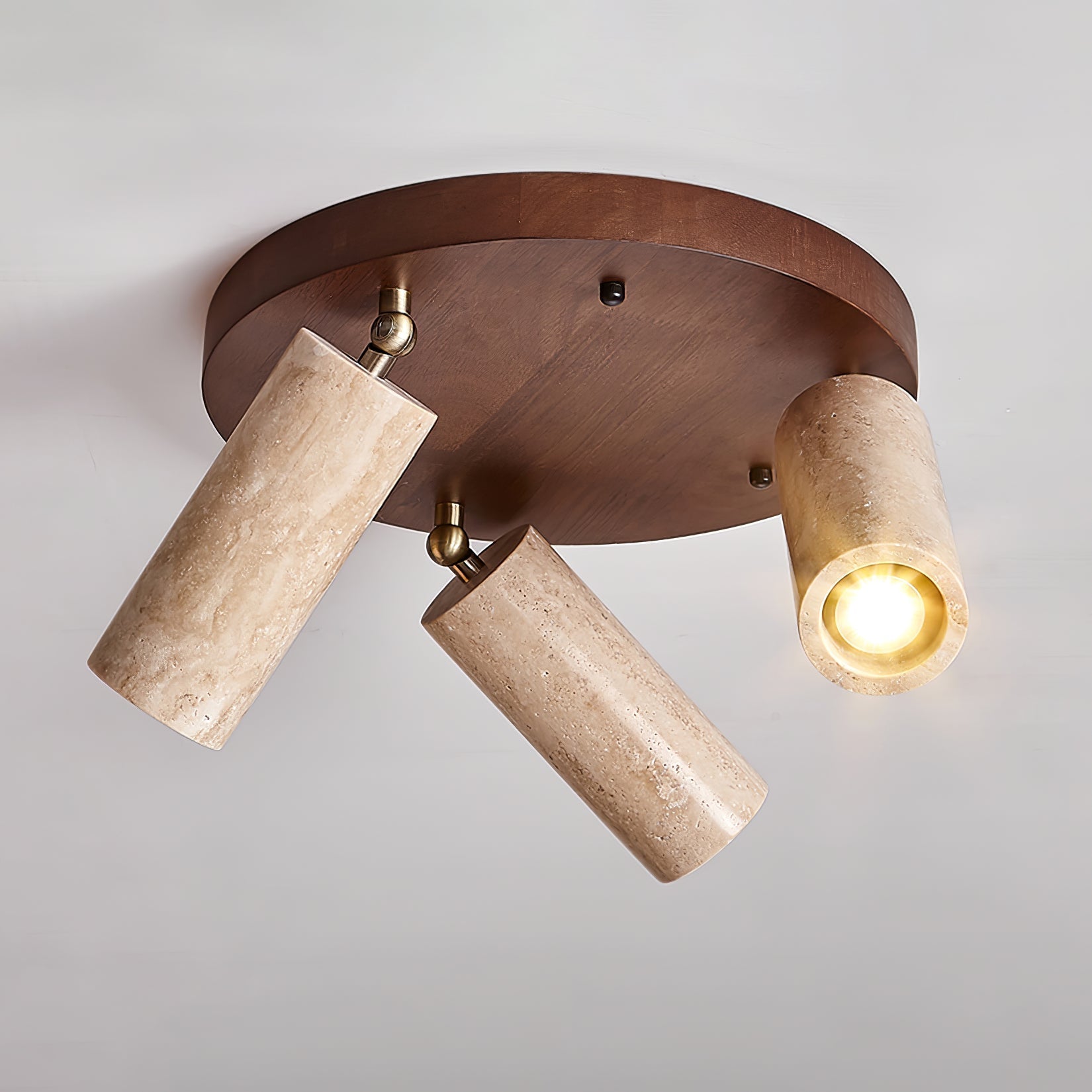 Zevenion Multi-Arm Travertine Ceiling Light-Neutral Decor