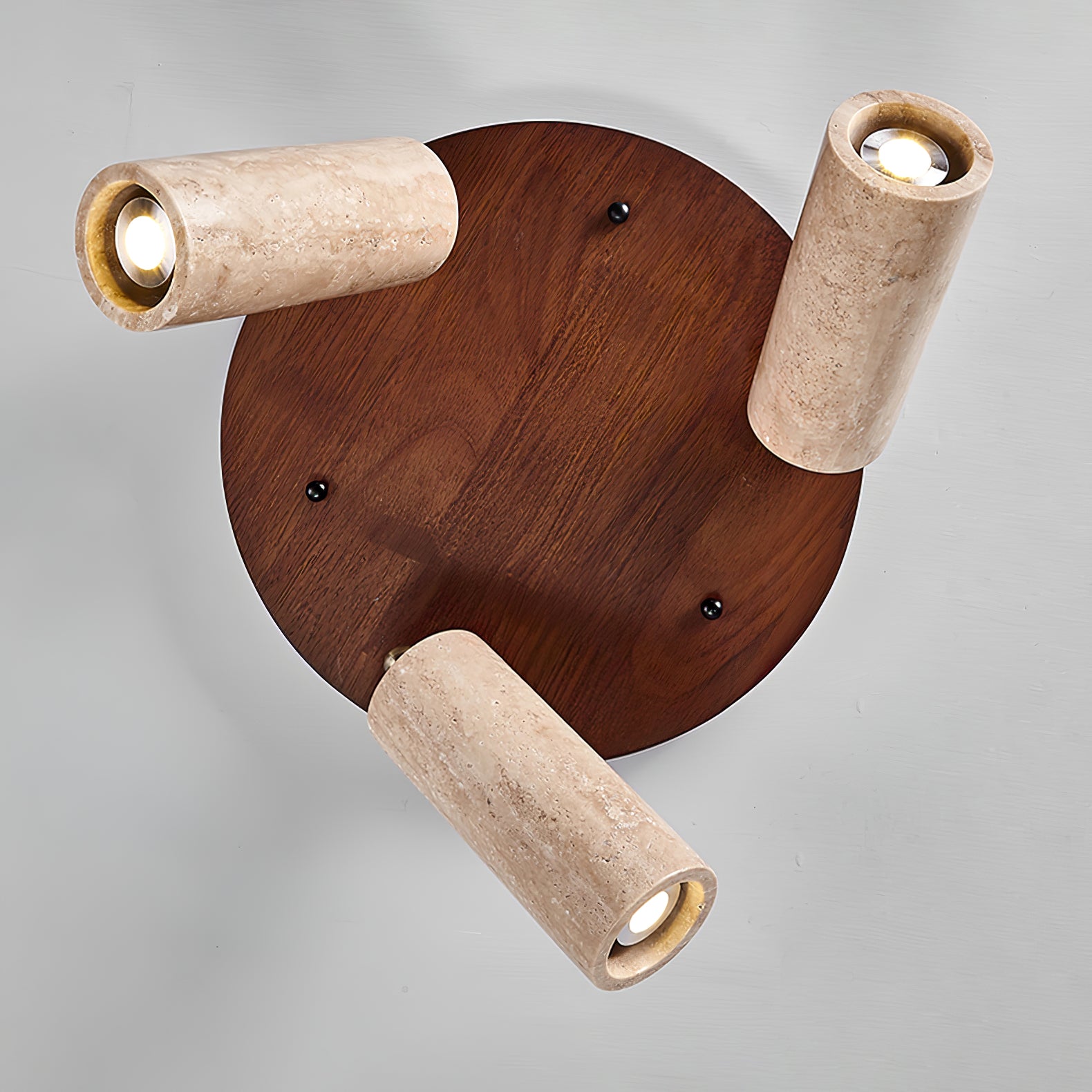 Zevenion Multi-Arm Travertine Ceiling Light-Neutral Decor