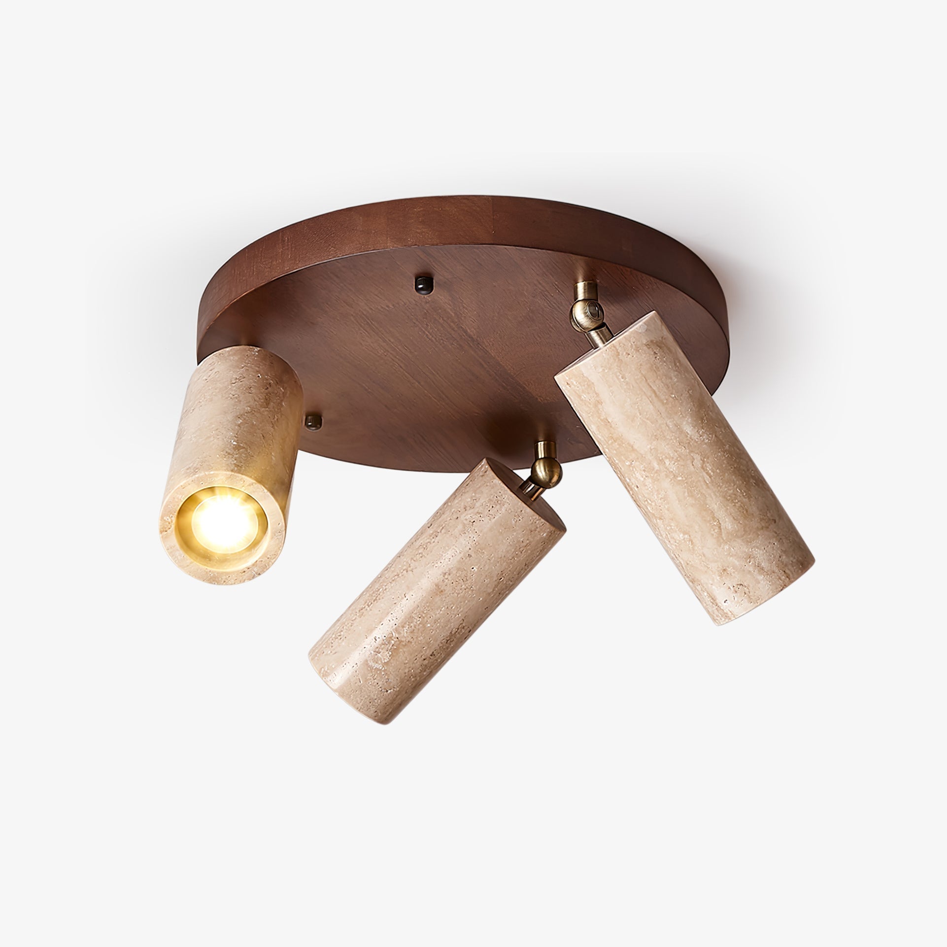 Zevenion Multi-Arm Travertine Ceiling Light-Neutral Decor