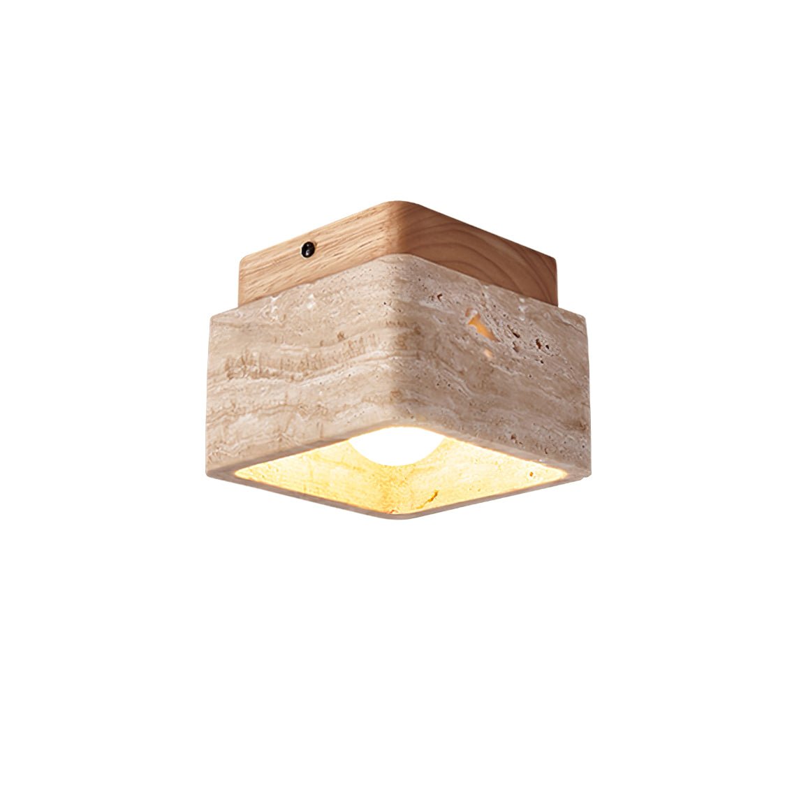 Alaearis Textured Travertine Ceiling Light-Neutral Decor