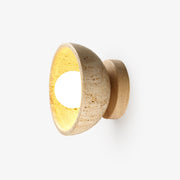 Nalen Half-Dome Travertine Wall Light-Neutral Decor