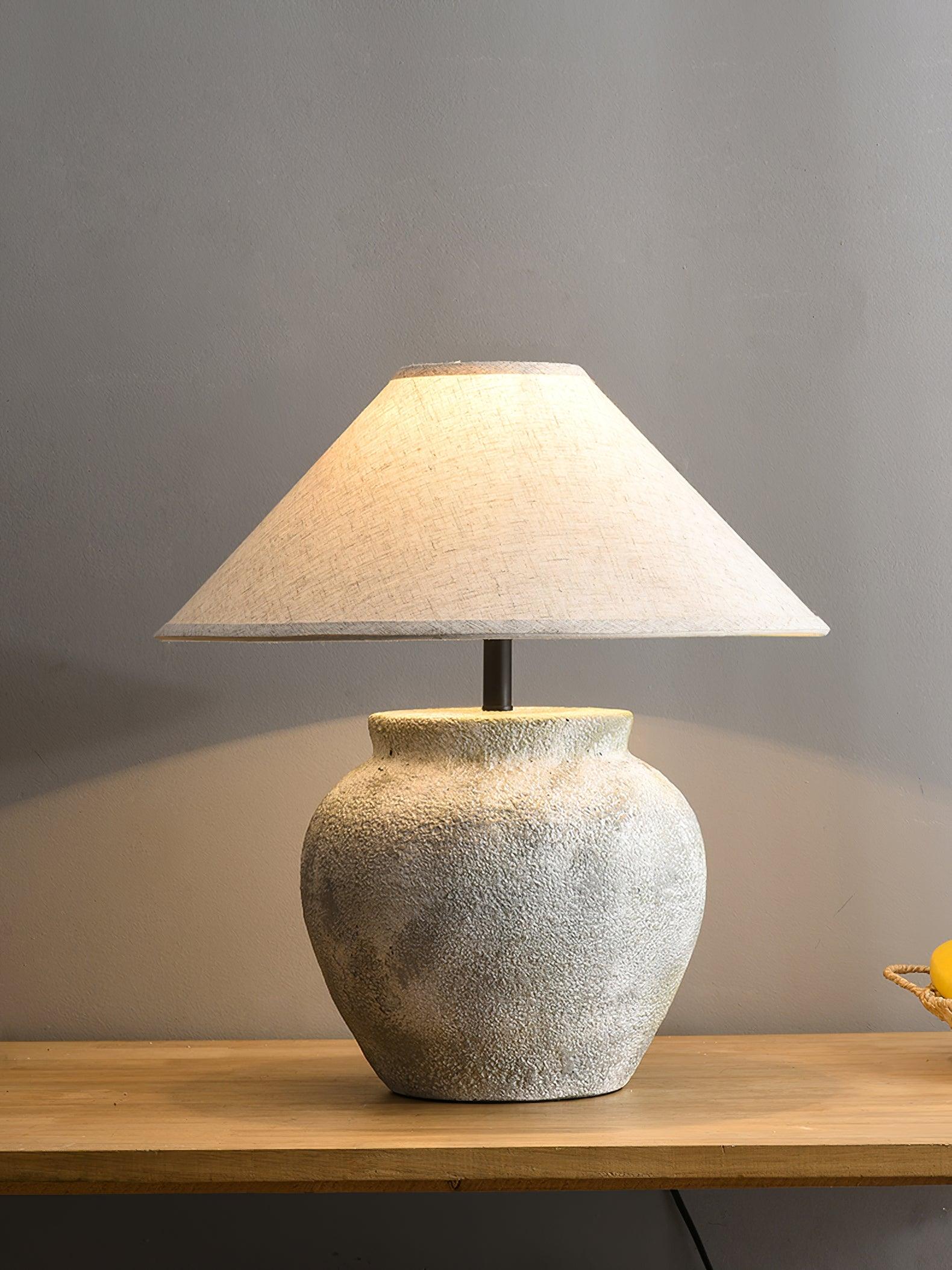 Ophaion Stone Table Lamp-Neutral Decor