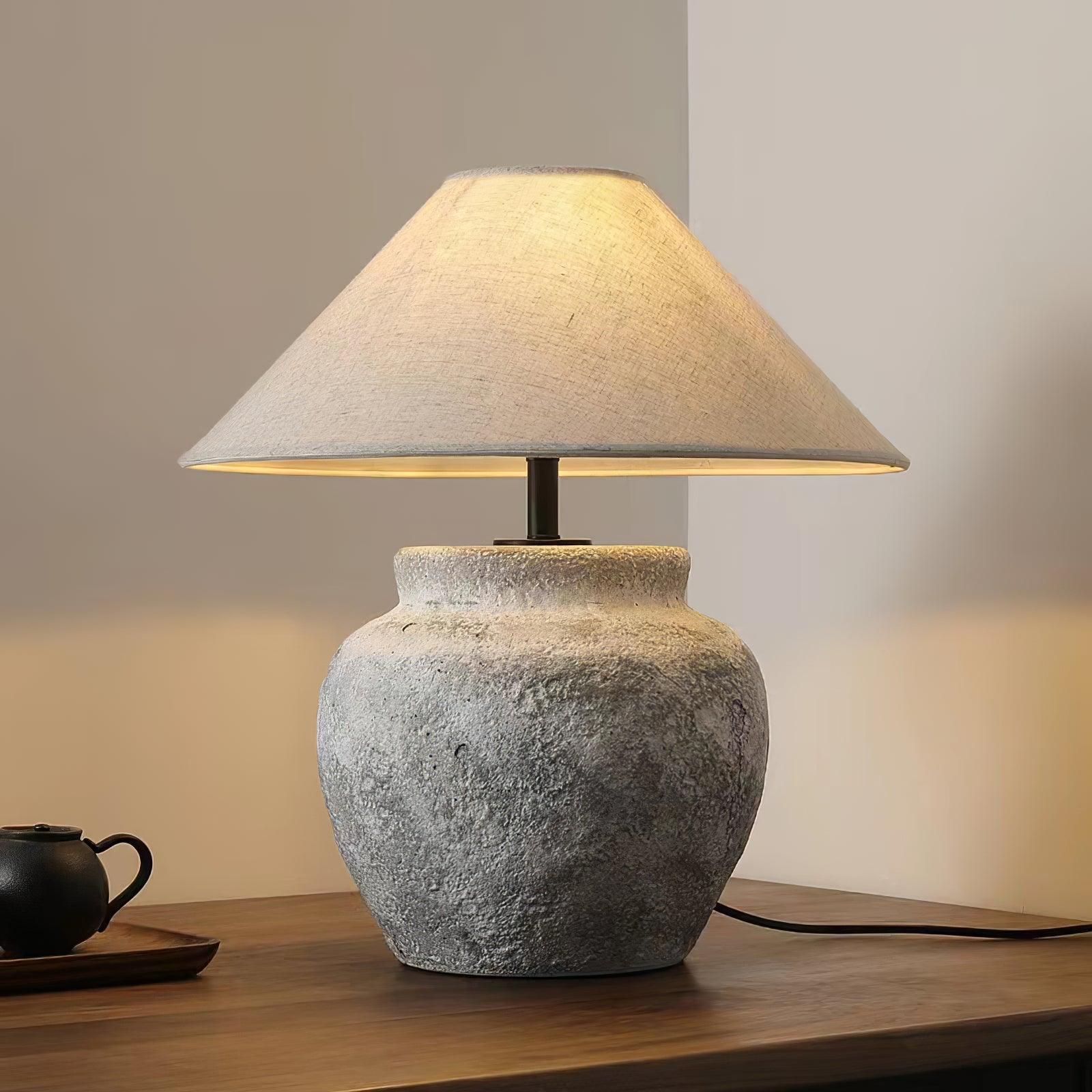 Ophaion Stone Table Lamp-Neutral Decor