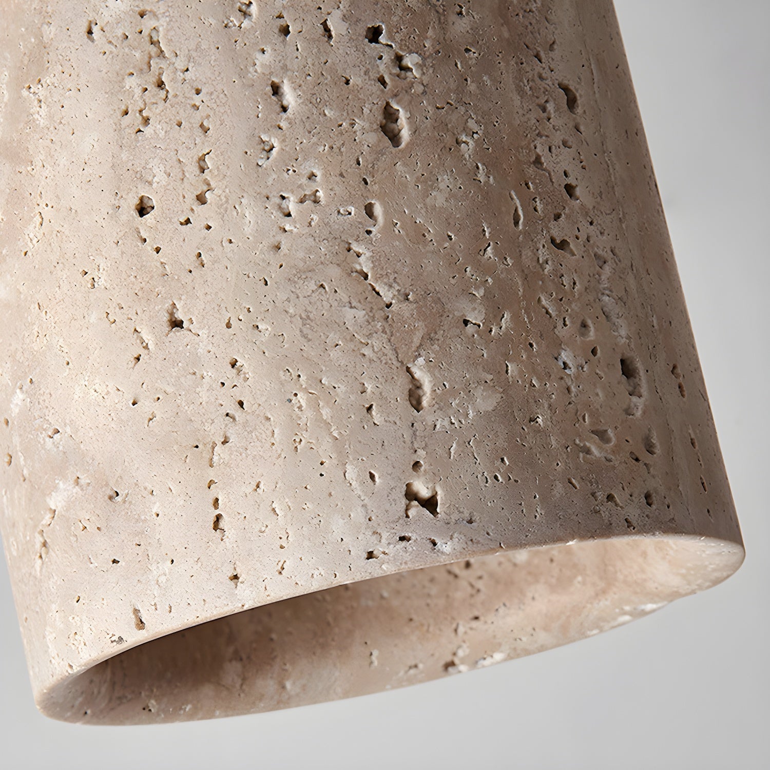 Keloz Cylinder Cap Travertine Ceiling Light-Neutral Decor