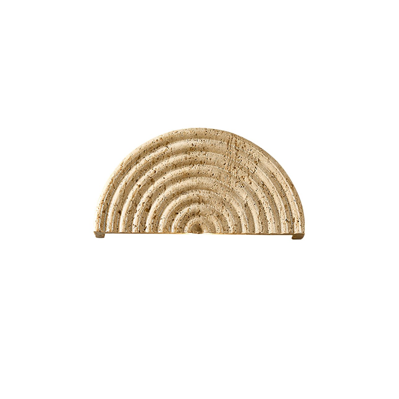 Faro Travertine Half-Moon Wall Lamp-Neutral Decor