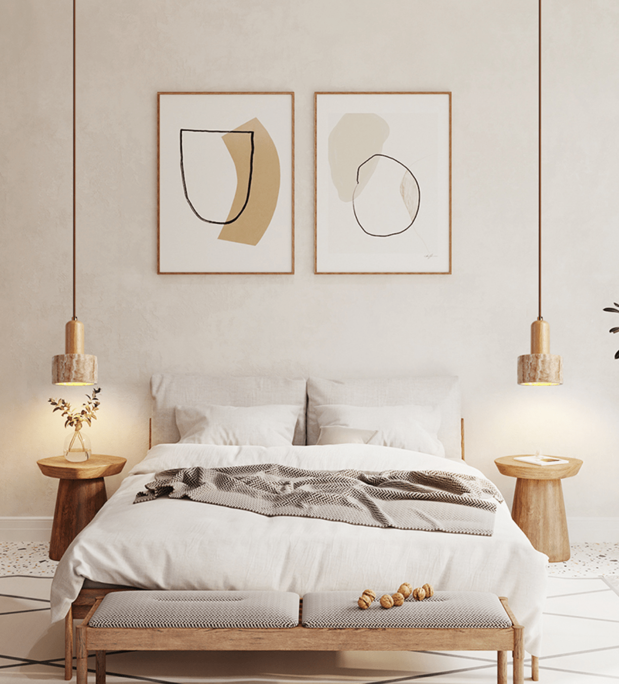 Thalrox Duo Pendant Lamp-Neutral Decor
