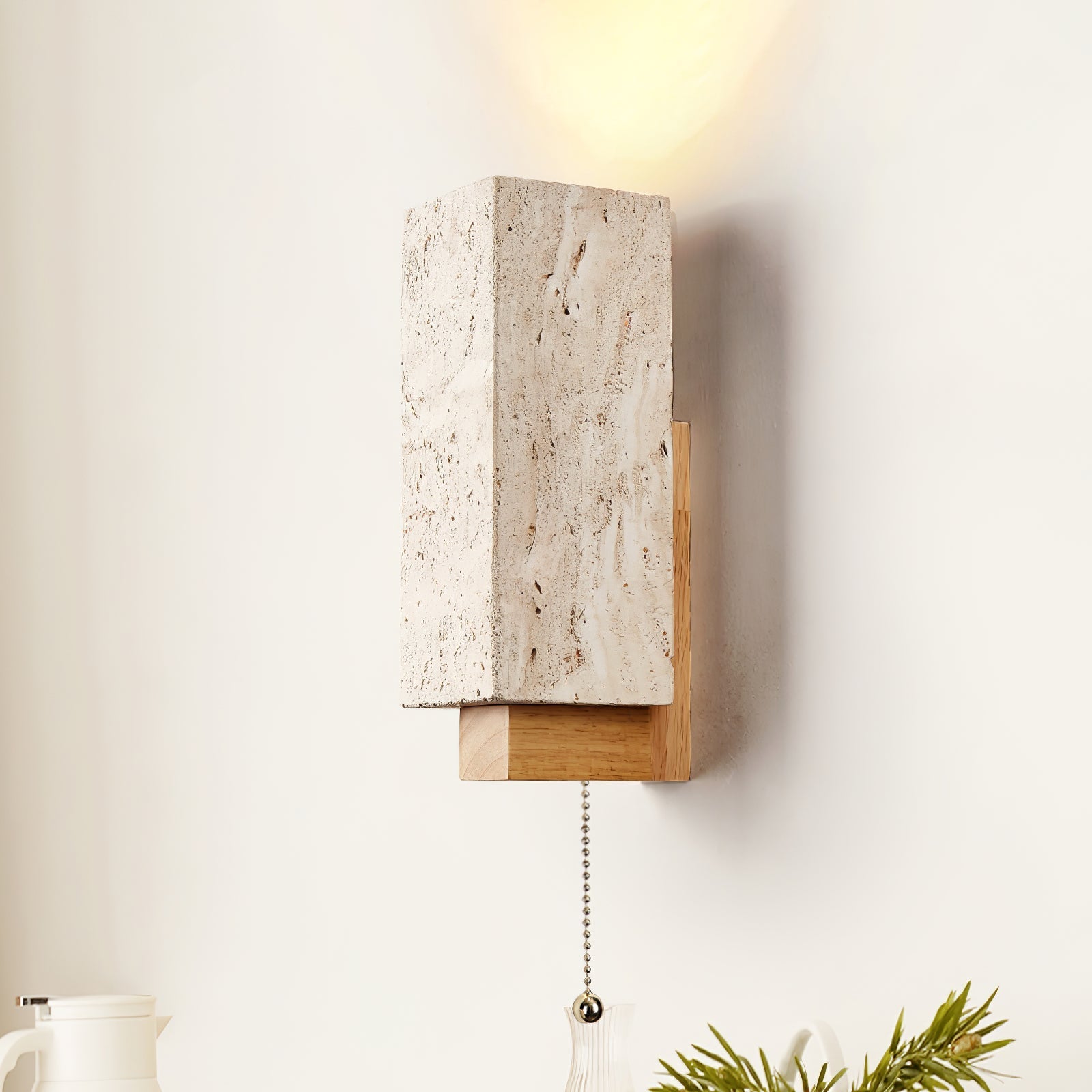 Elsoran Travertine Block Wall Light-Neutral Decor