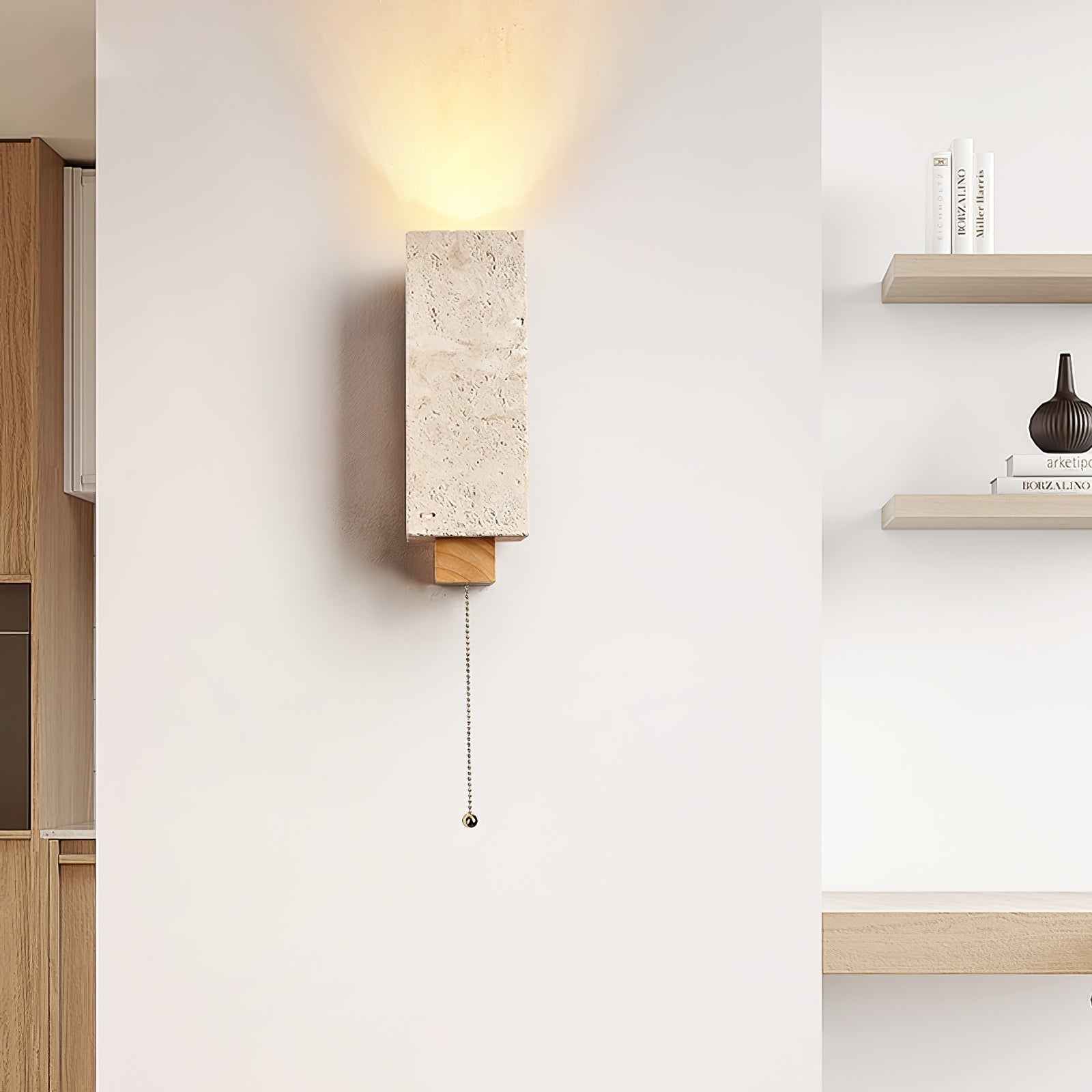 Elsoran Travertine Block Wall Light-Neutral Decor