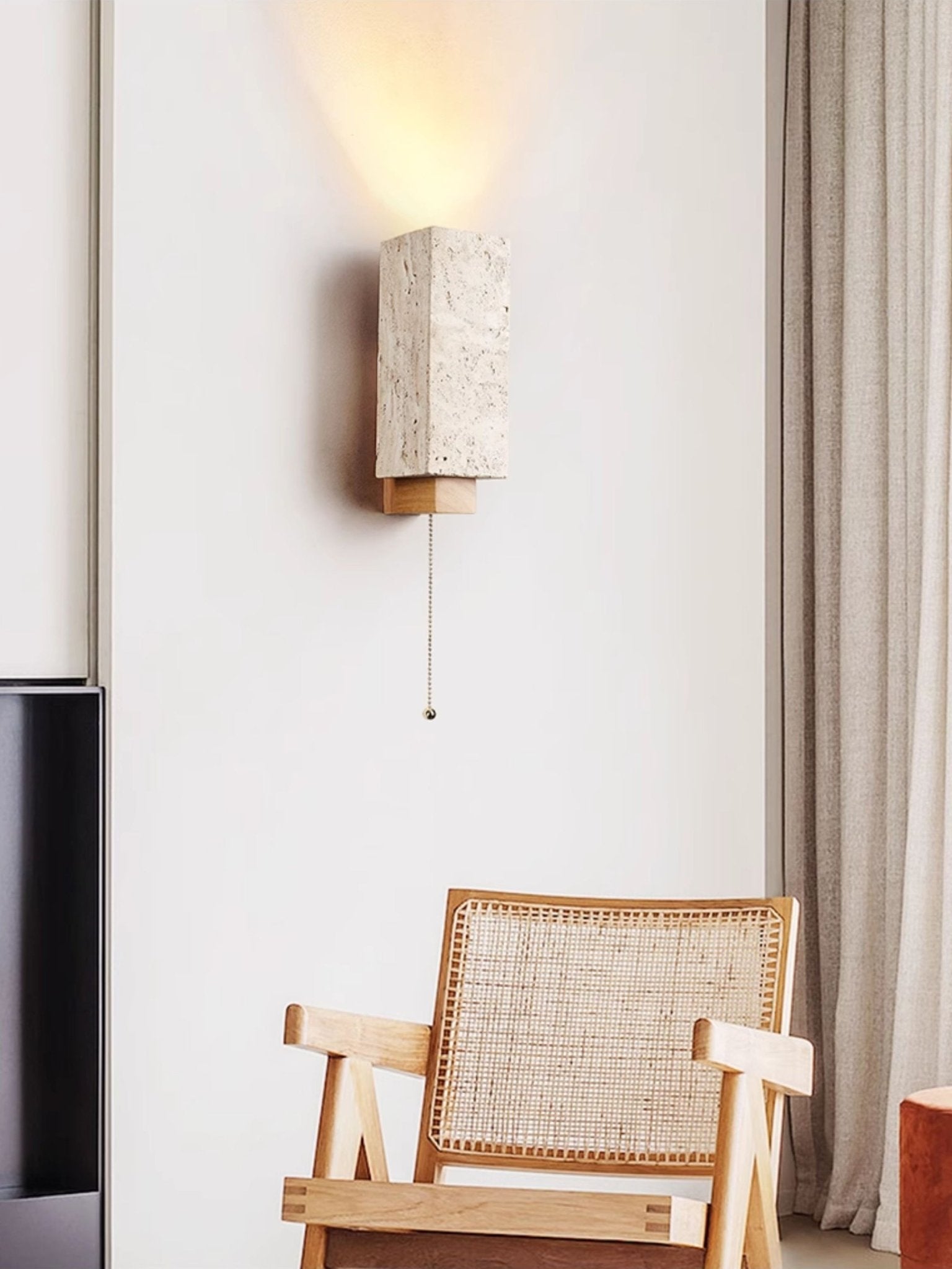 Elsoran Travertine Block Wall Light-Neutral Decor