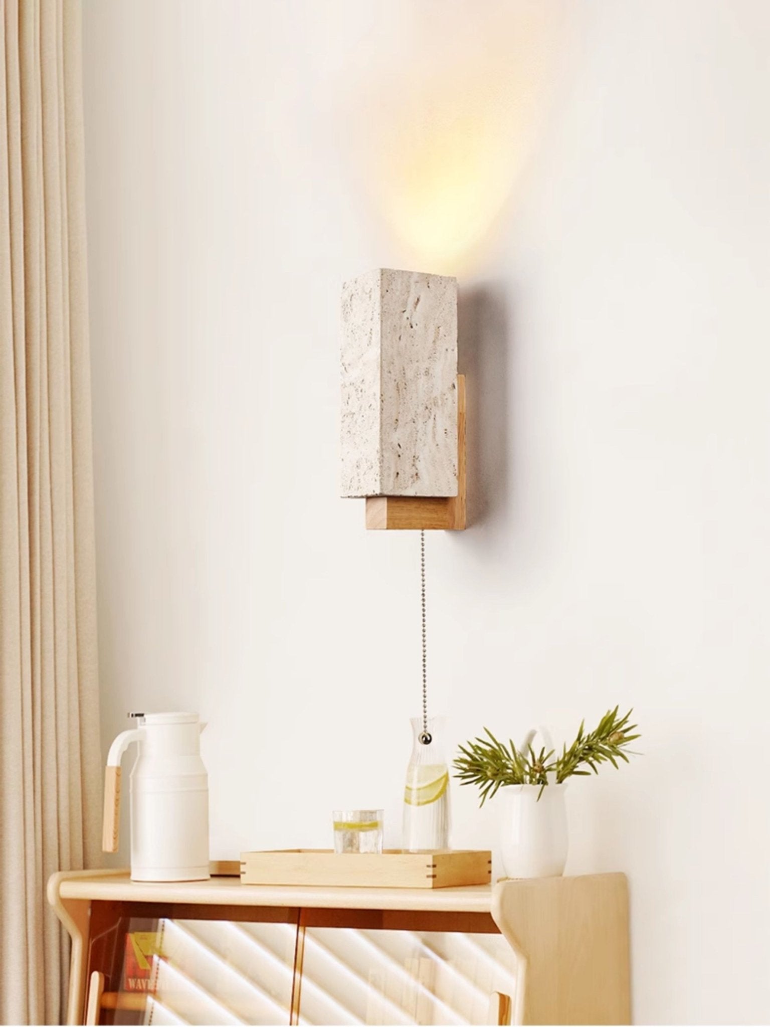 Elsoran Travertine Block Wall Light-Neutral Decor