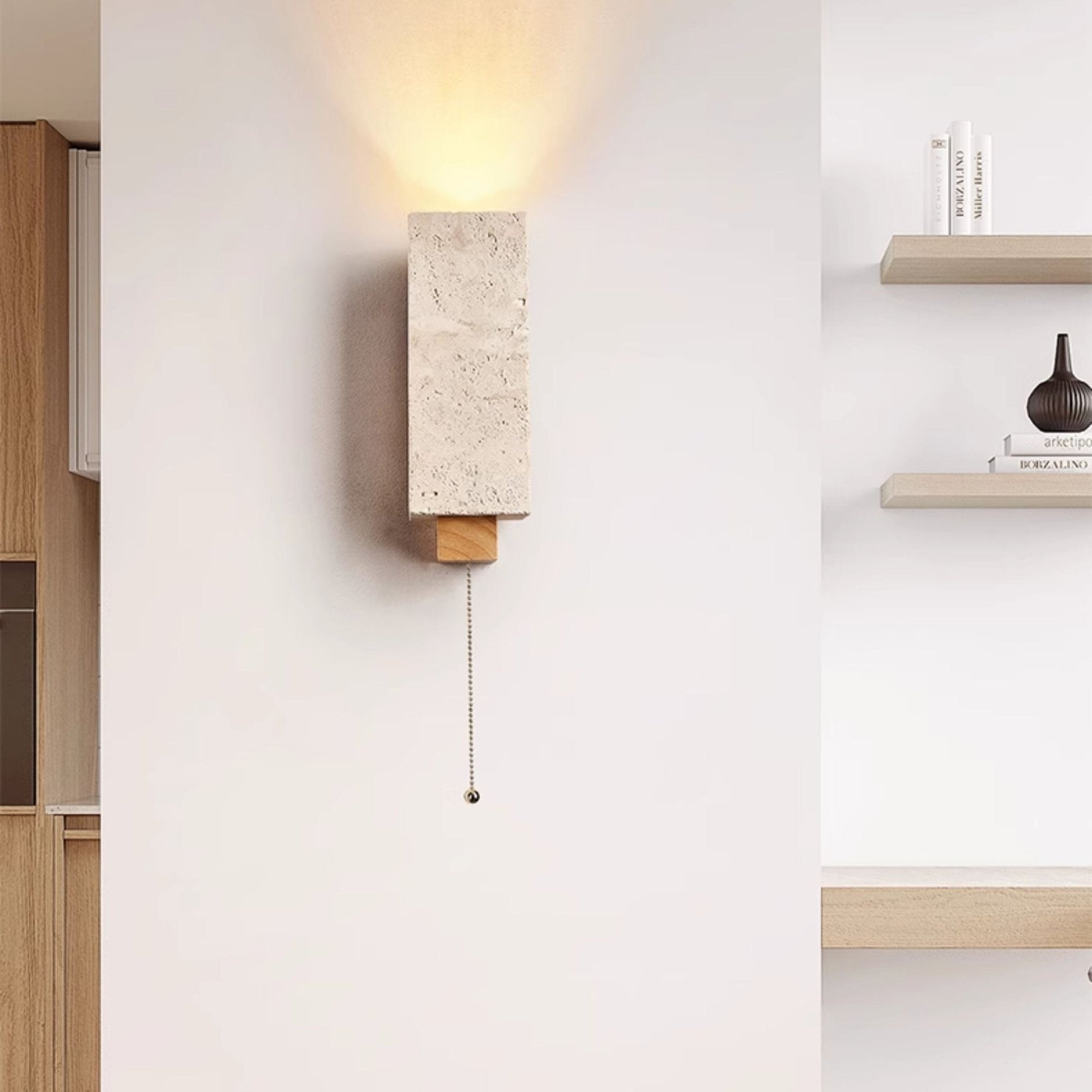 Elsoran Travertine Block Wall Light-Neutral Decor