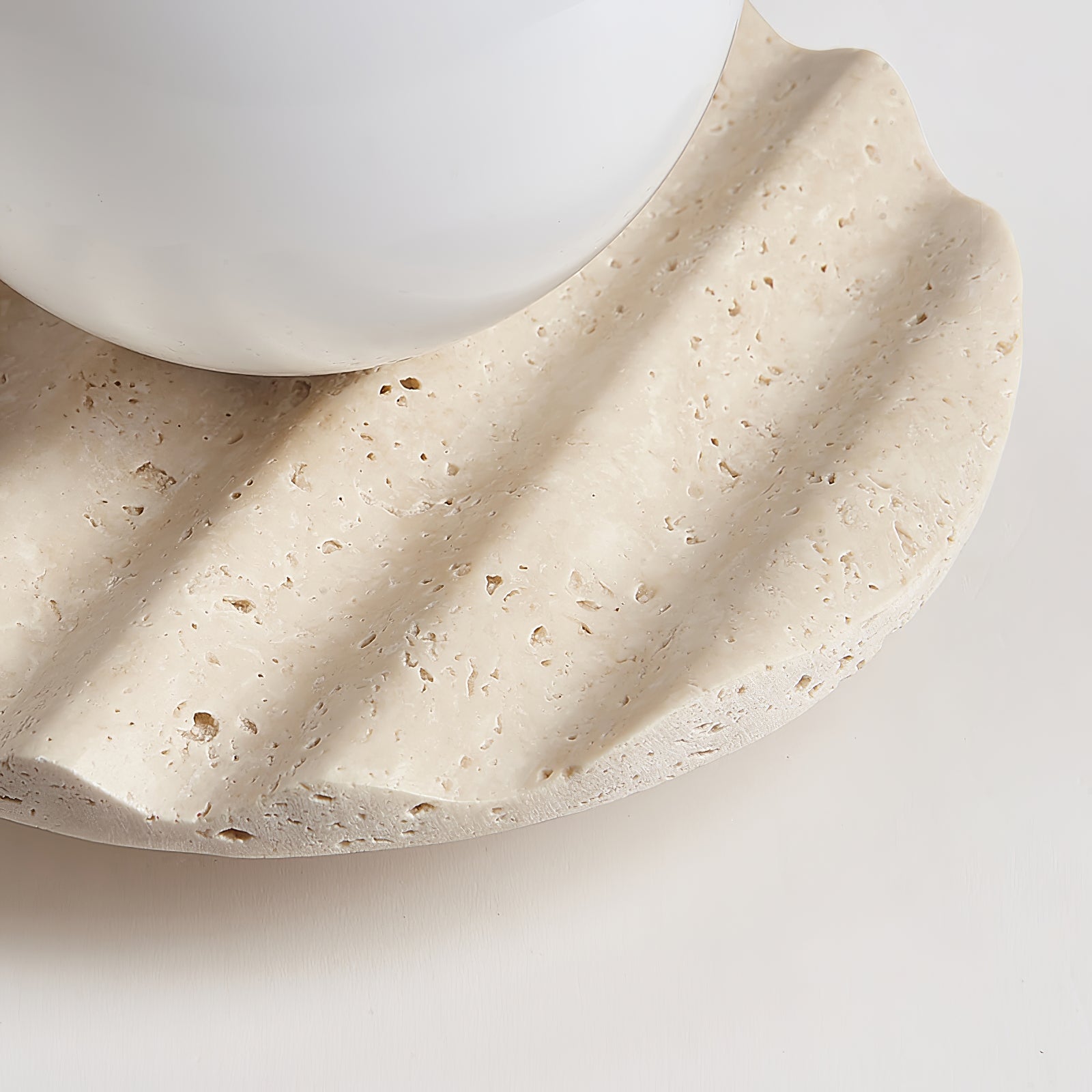 Haro Travertine Wave Ceiling Light-Neutral Decor