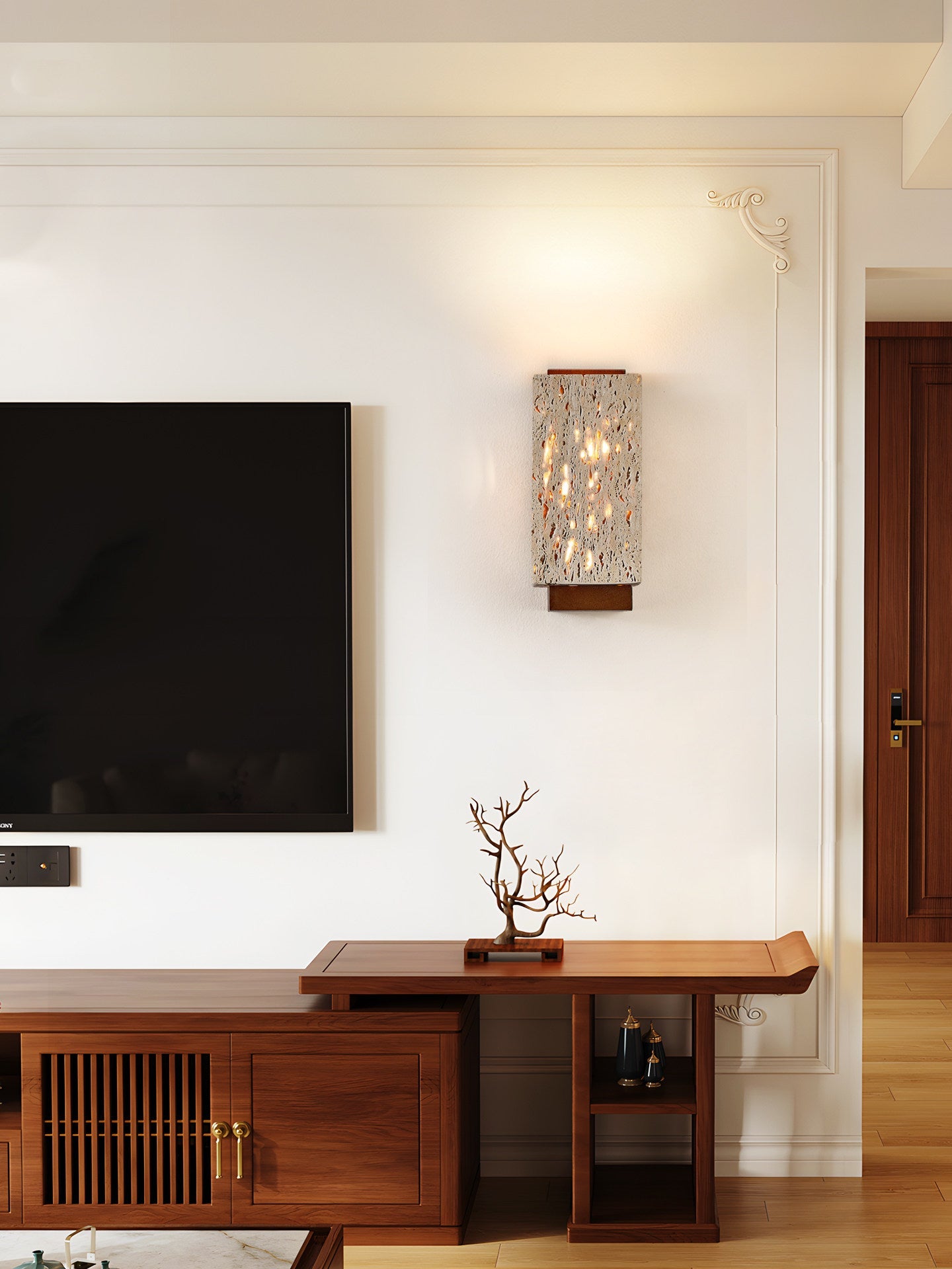 Terra Glow Corner Wall Light-Neutral Decor