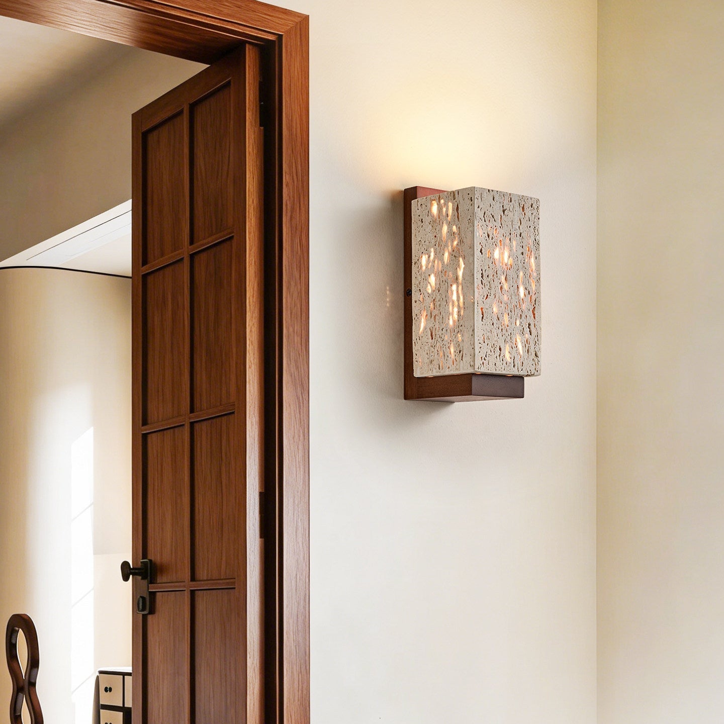 Terra Glow Corner Wall Light-Neutral Decor