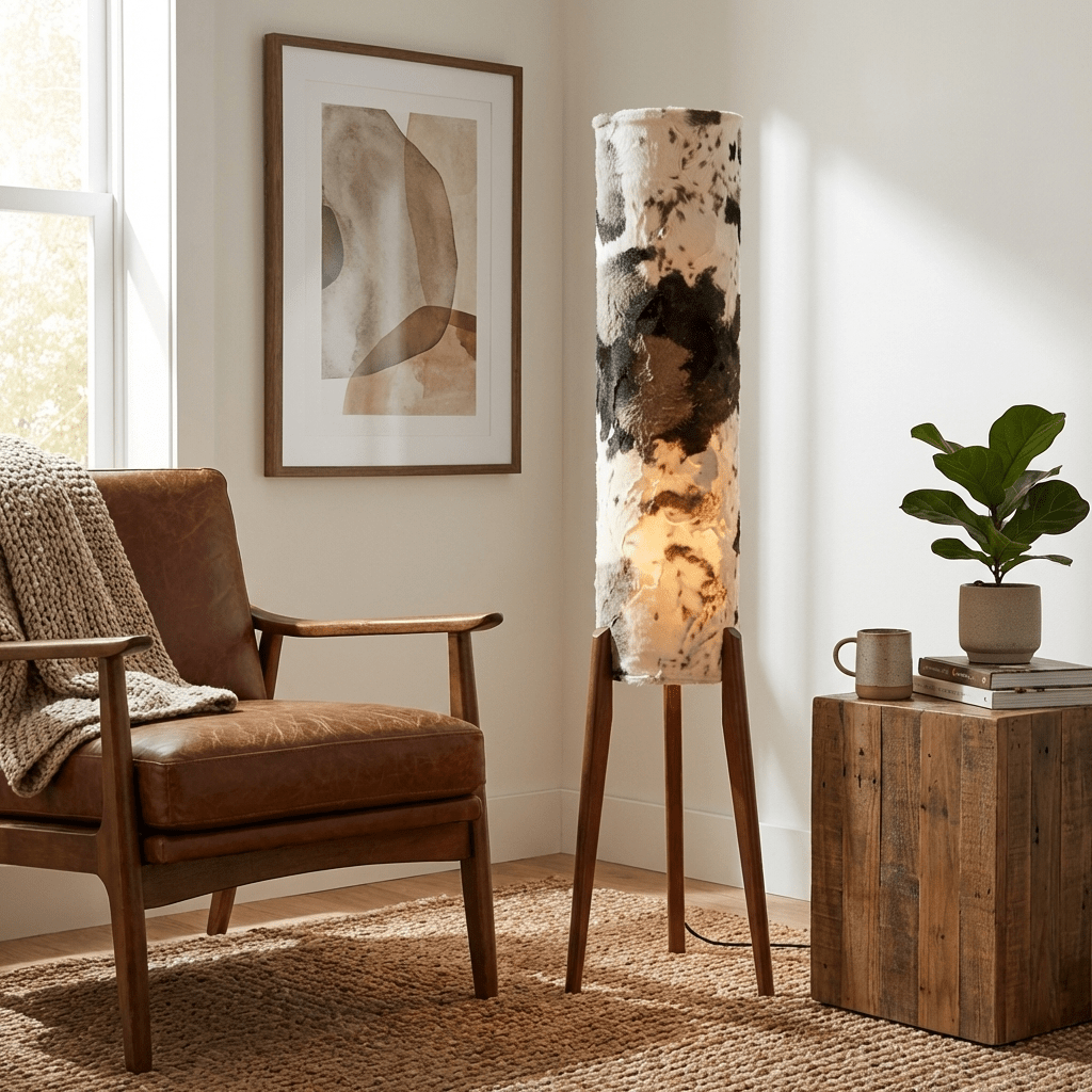 Terra Ink Column Floor Lamp-Neutral Decor
