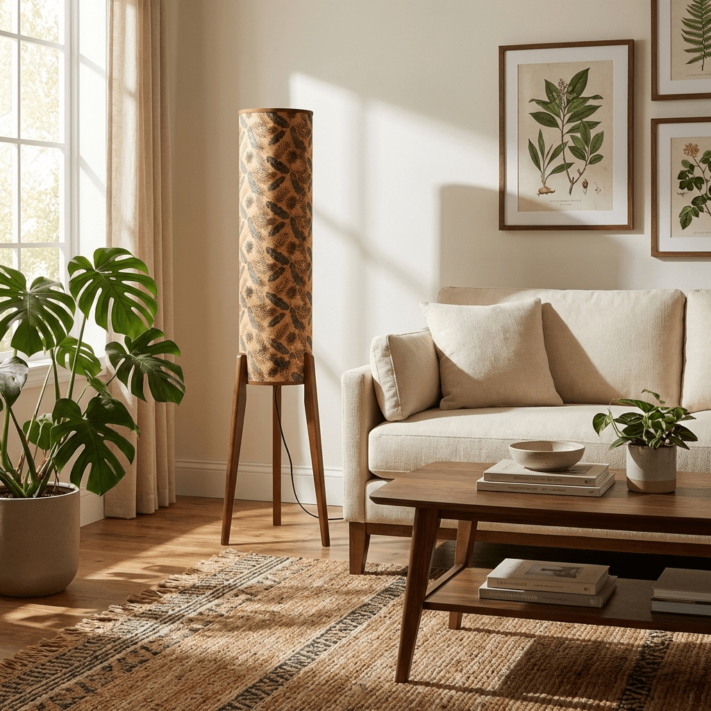 Terra Ink Column Floor Lamp-Neutral Decor