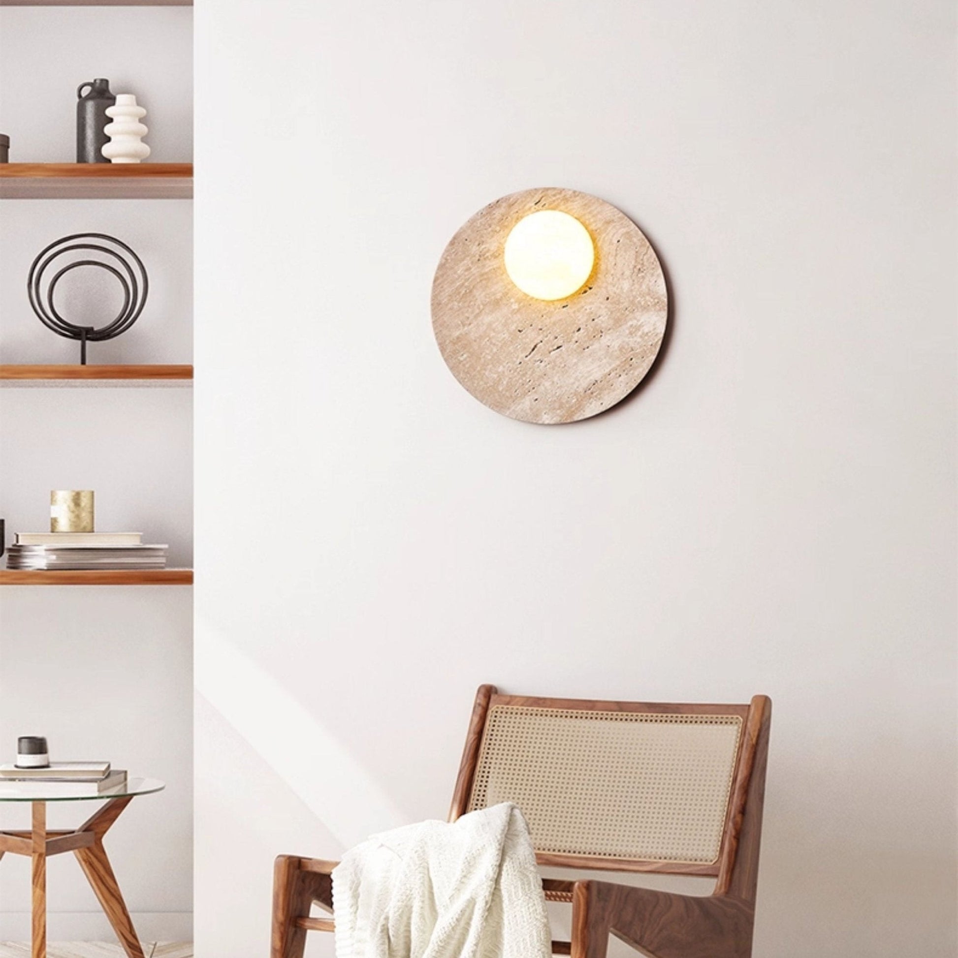 Terra Lume Orb Wall Lamp-Neutral Decor