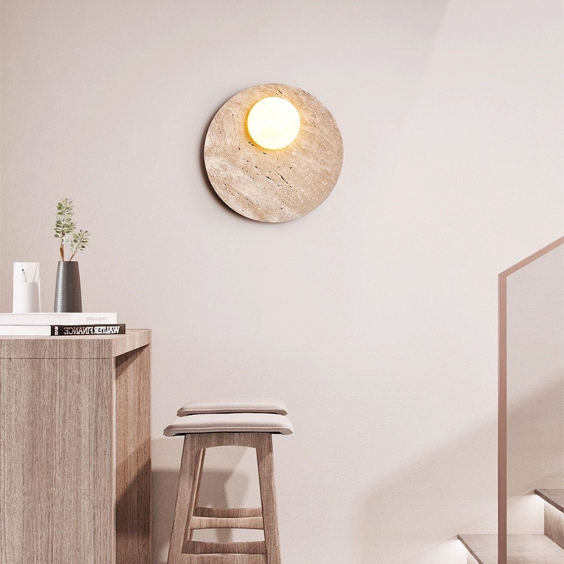 Terra Lume Orb Wall Lamp-Neutral Decor