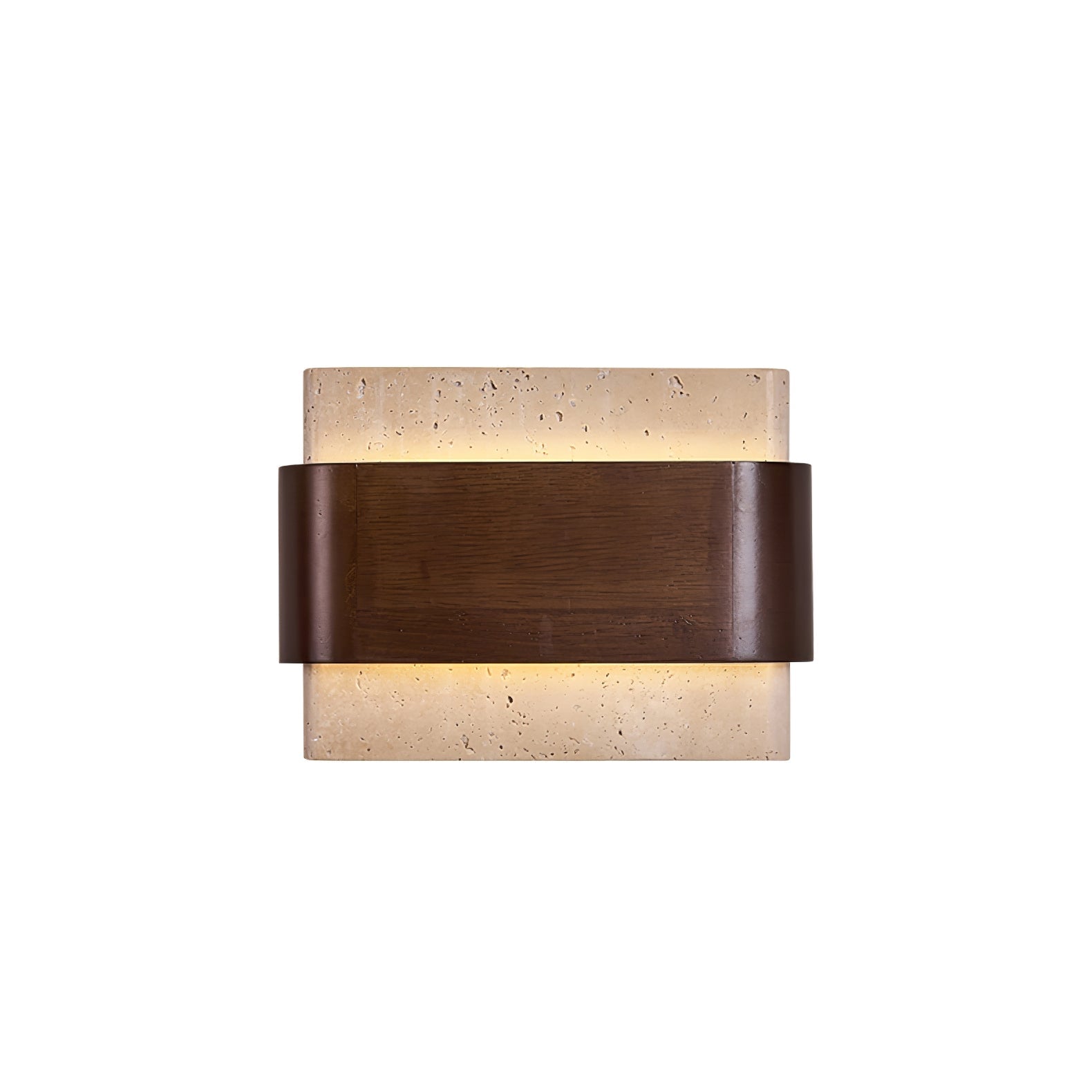Ulnoros Paneled Travertine Wall Light-Neutral Decor